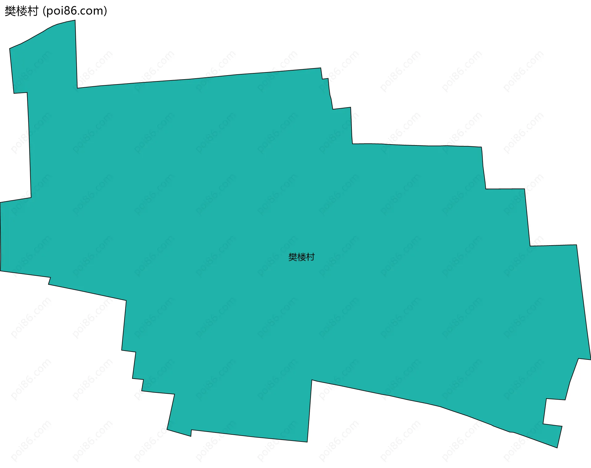 樊楼村边界地图