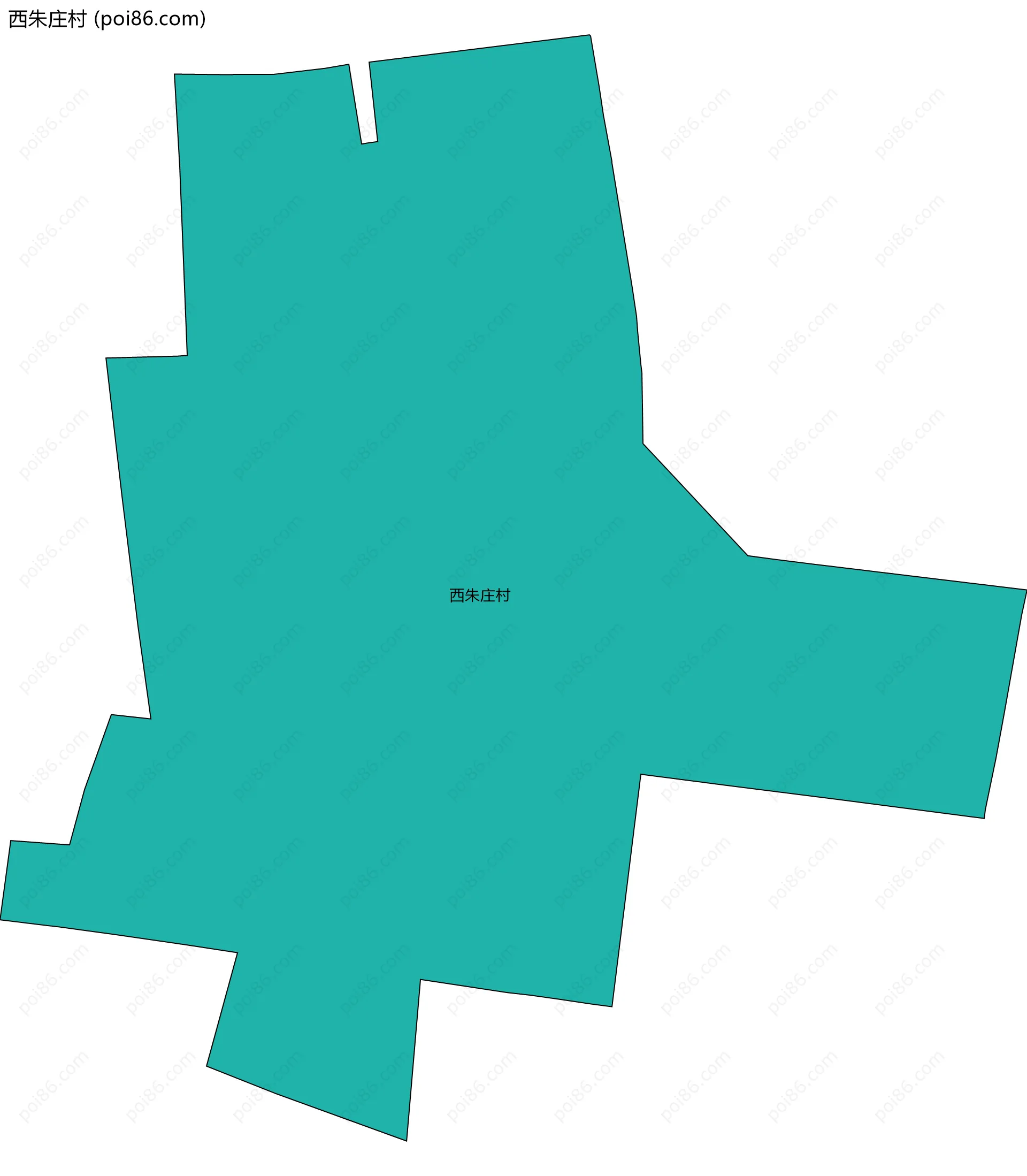 西朱庄村边界地图