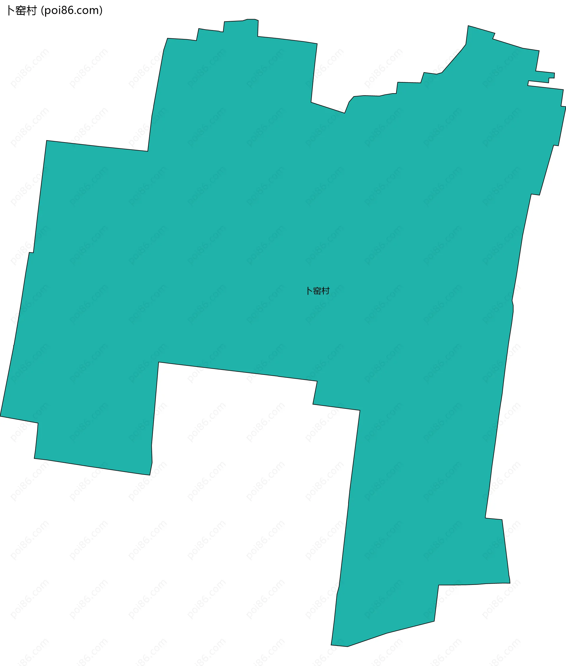 卜窑村边界地图