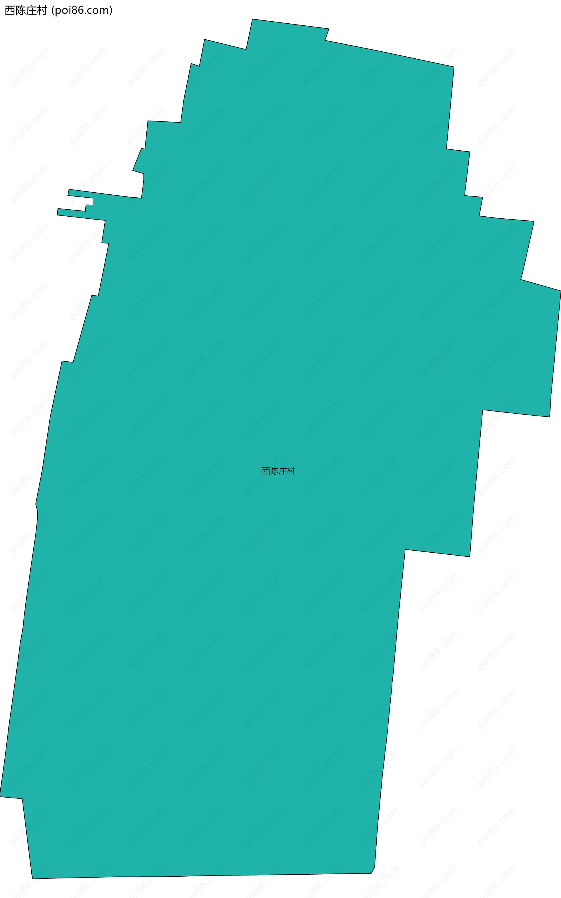 西陈庄村边界地图