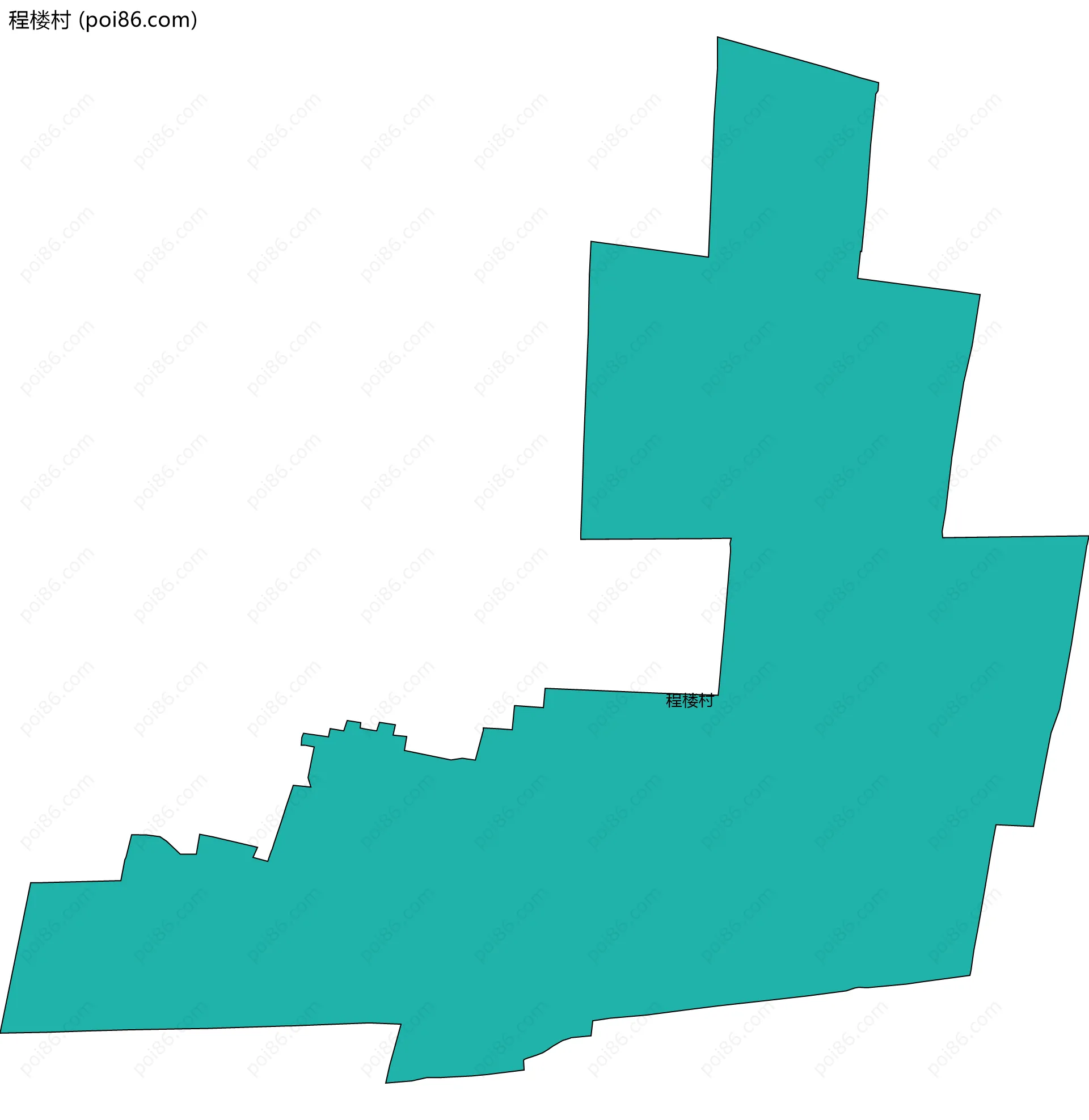程楼村边界地图