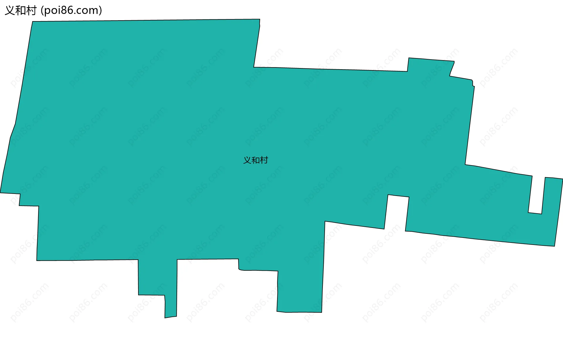 义和村边界地图