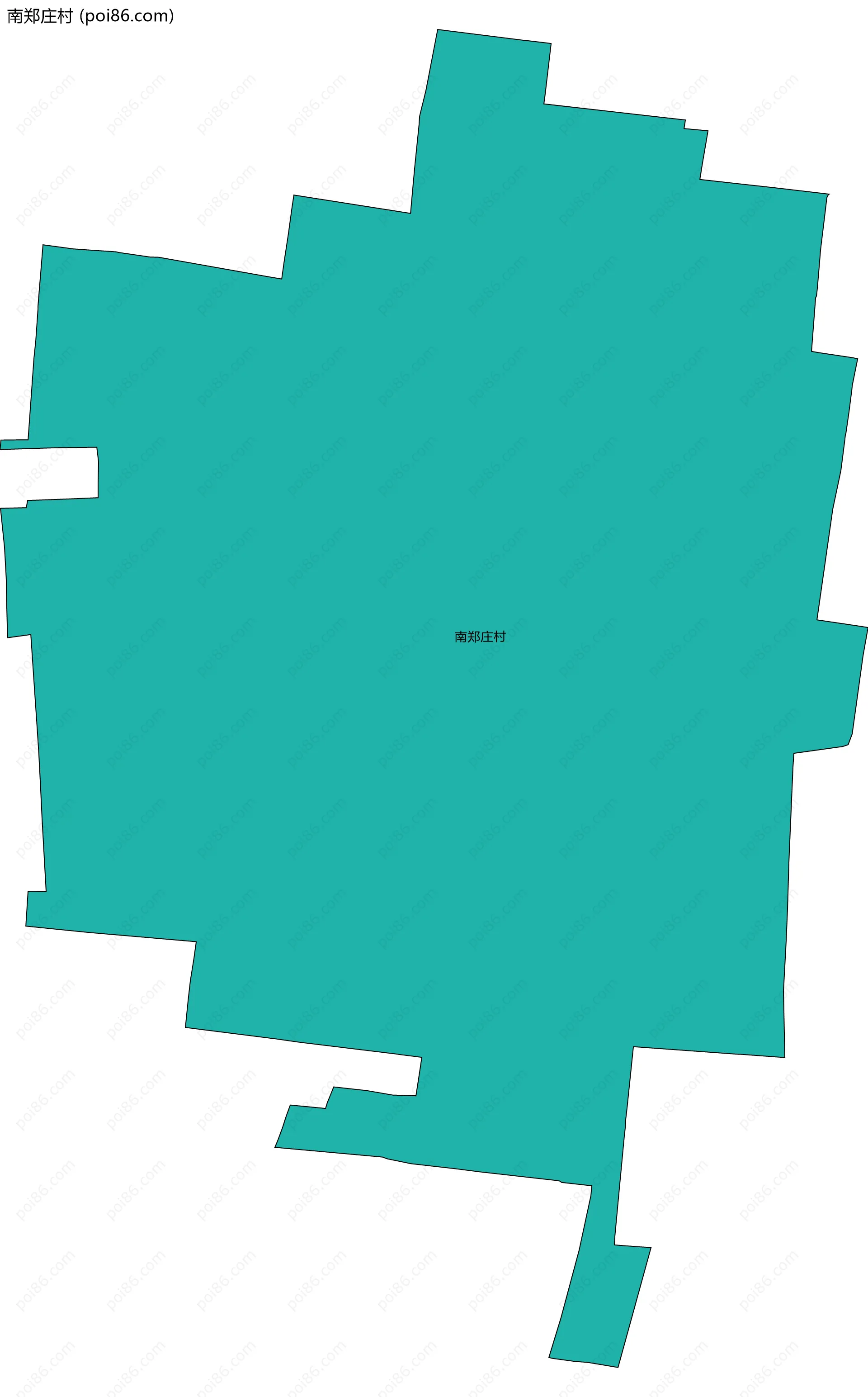 南郑庄村边界地图