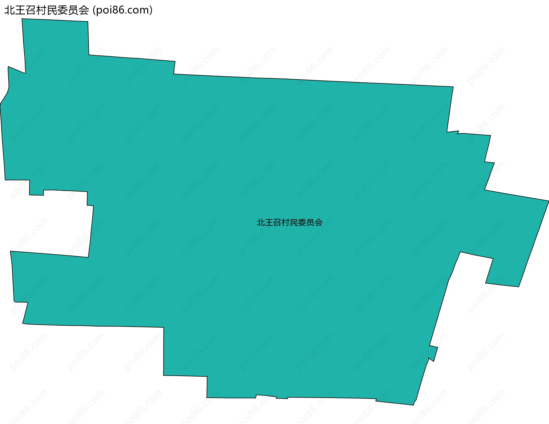 北王召村民委员会边界地图