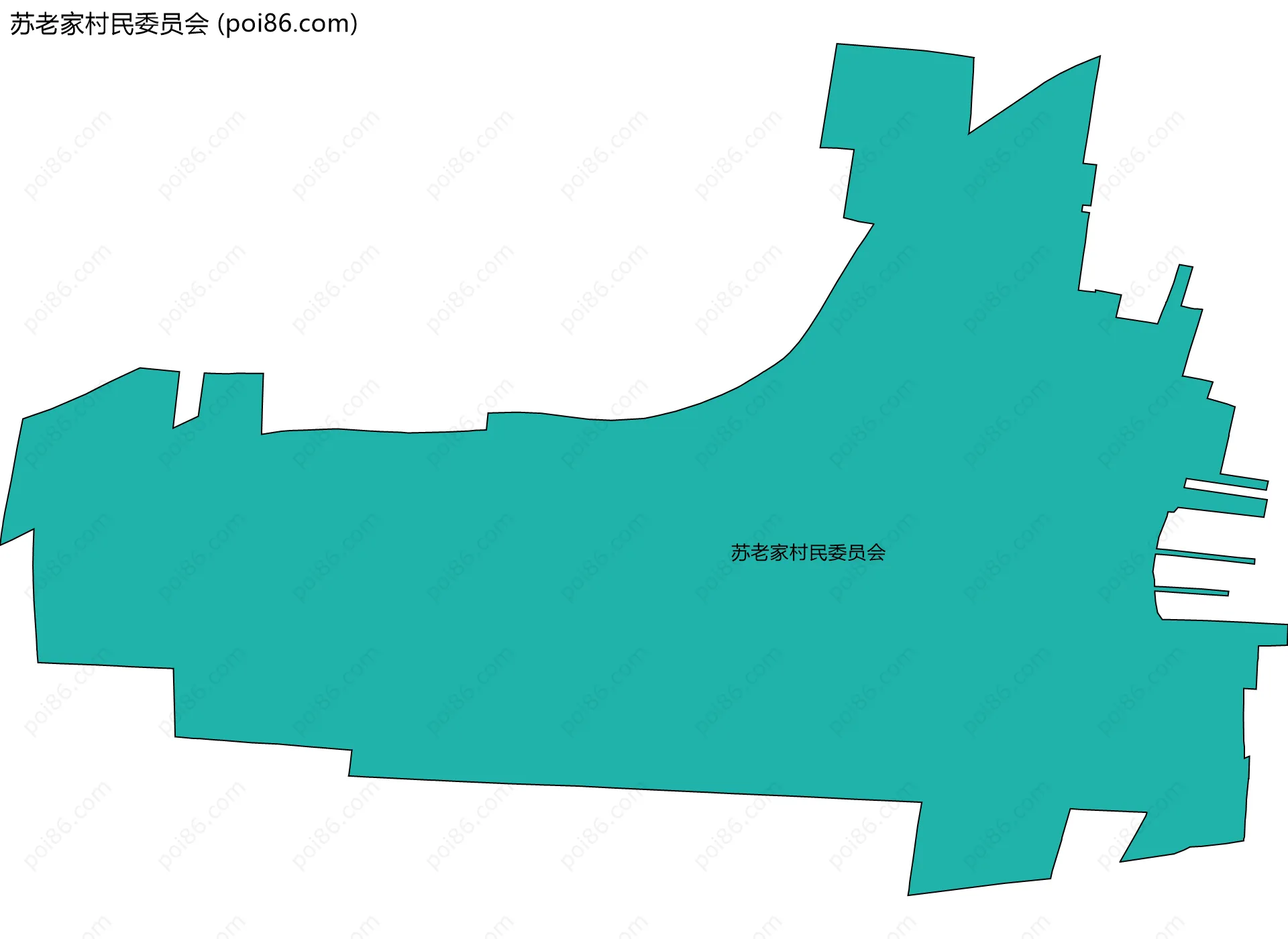 苏老家村民委员会边界地图