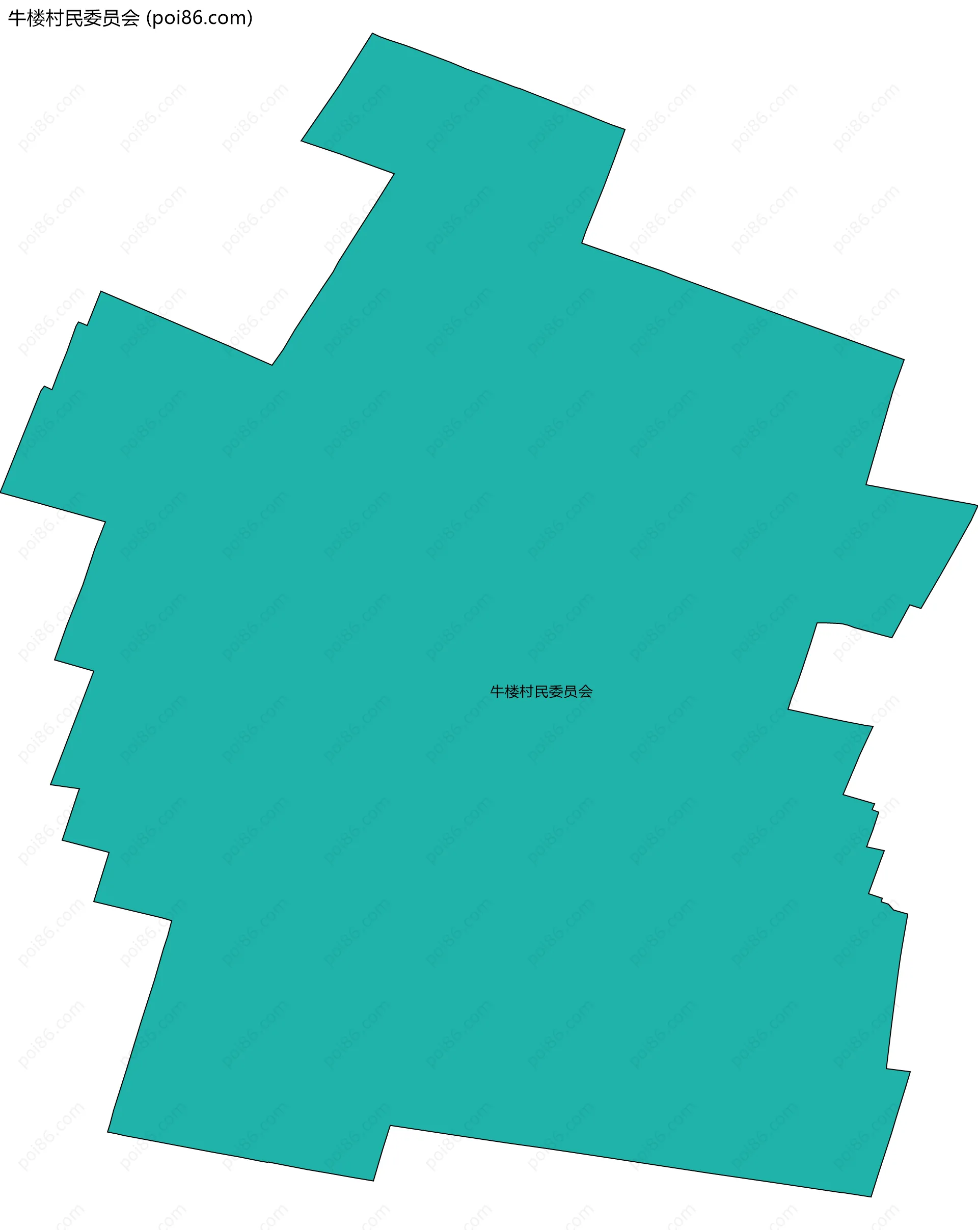 牛楼村民委员会边界地图