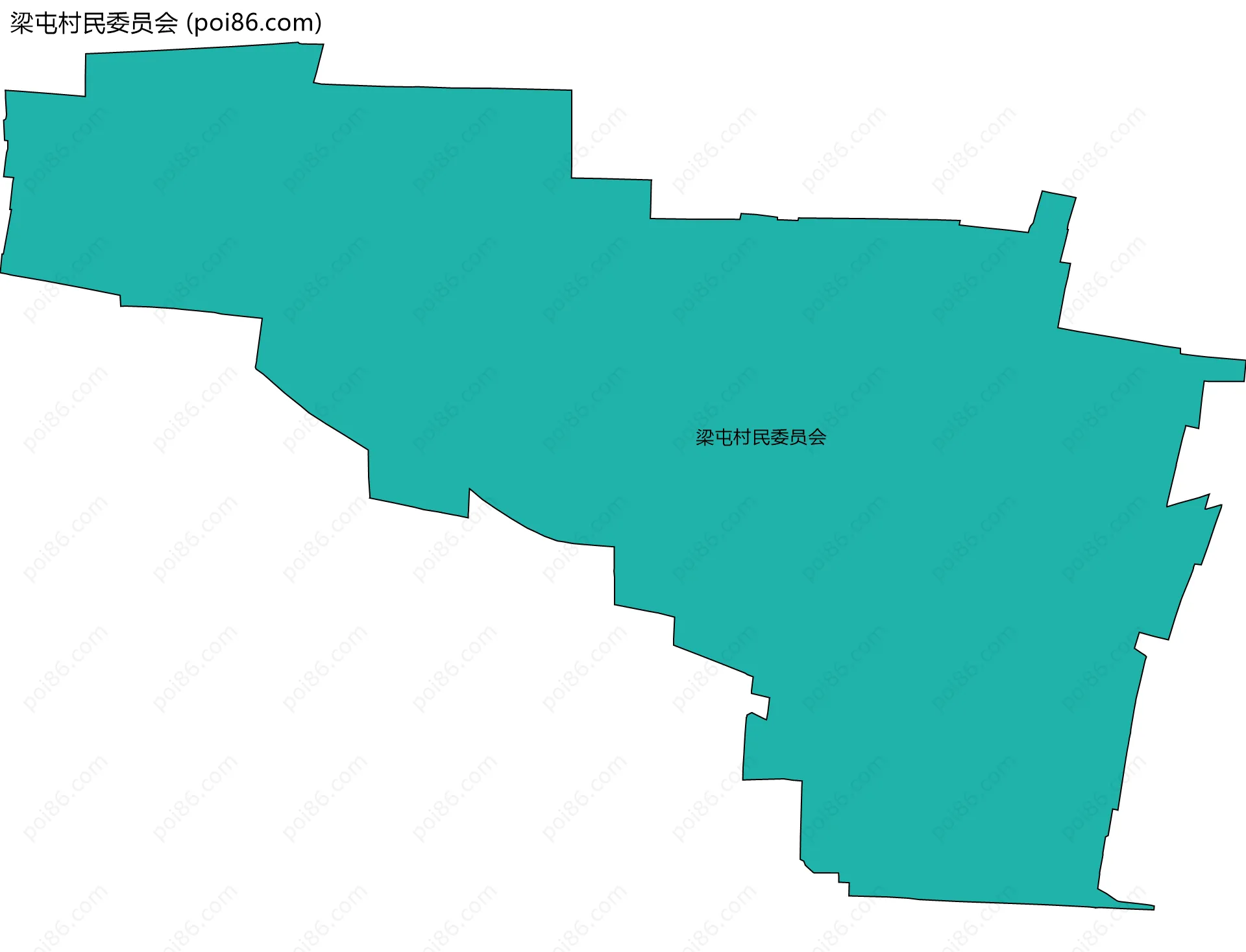梁屯村民委员会边界地图