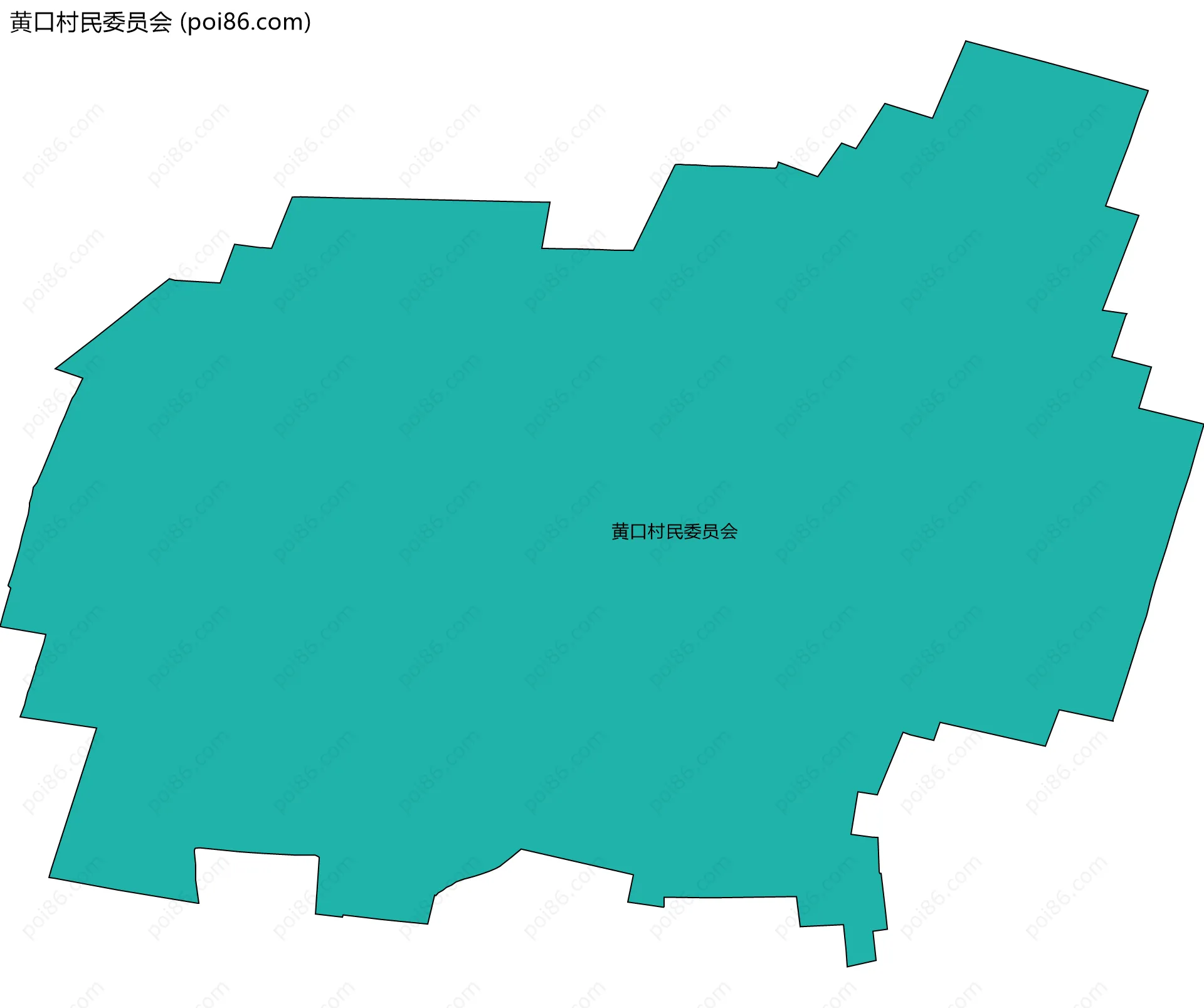 黄口村民委员会边界地图