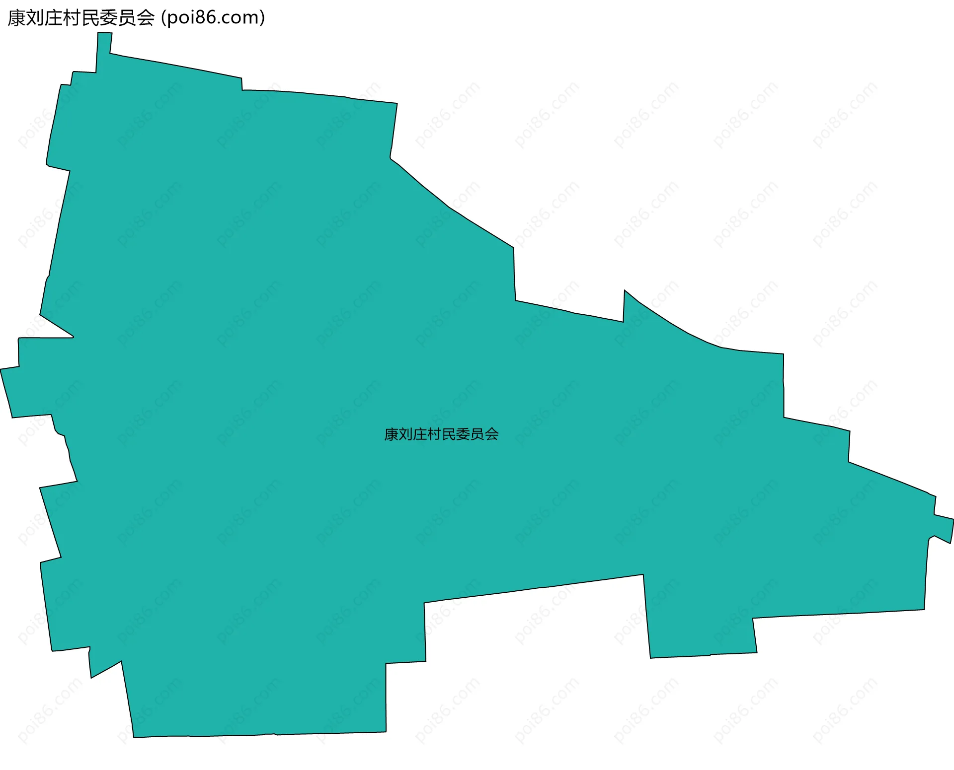 康刘庄村民委员会边界地图