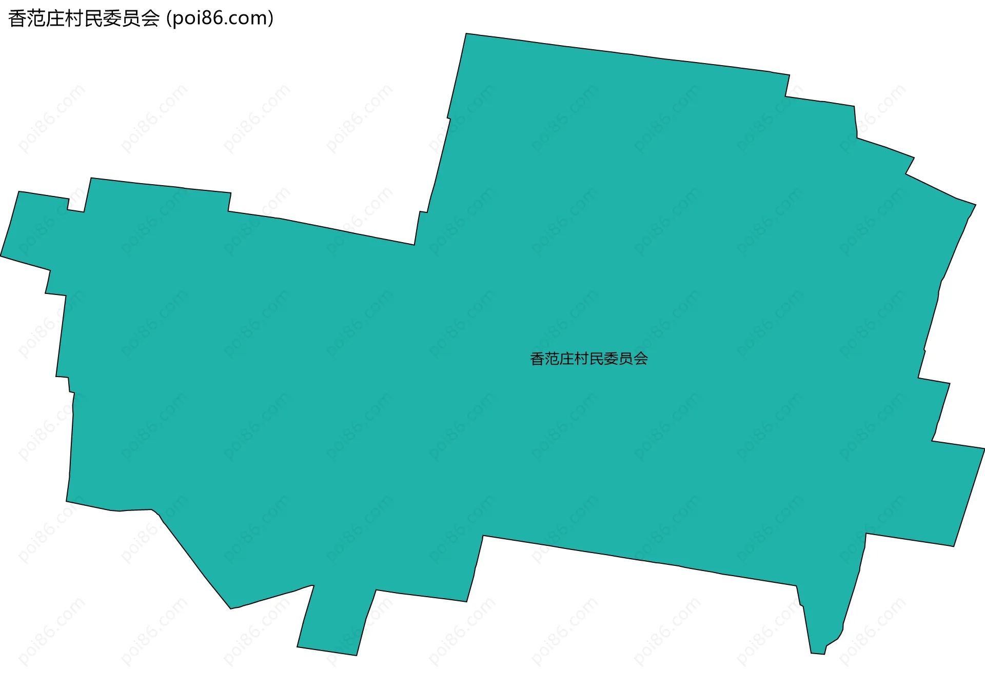 香范庄村民委员会边界地图