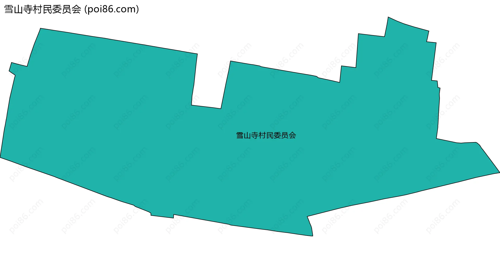 雪山寺村民委员会边界地图
