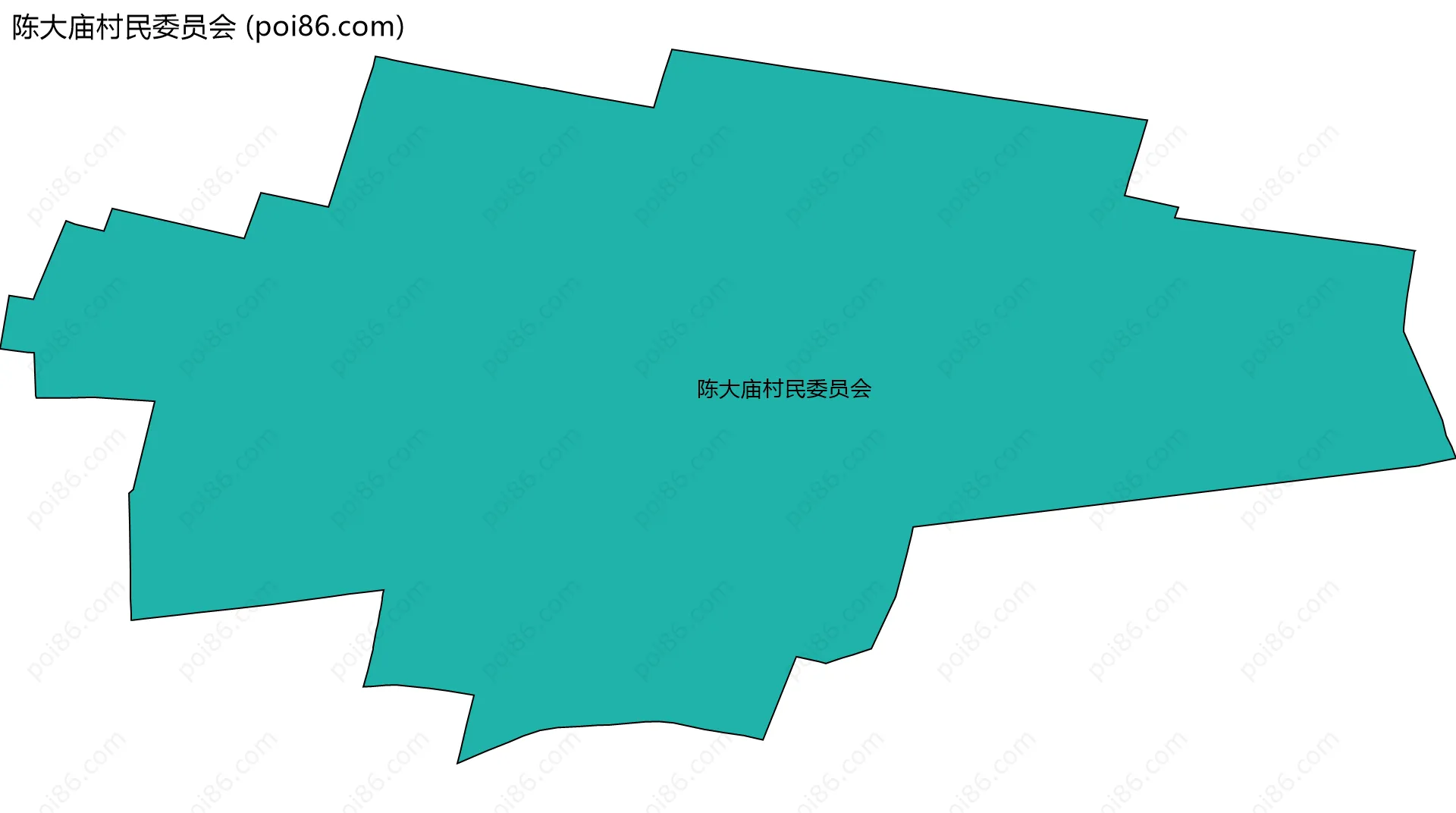 陈大庙村民委员会边界地图