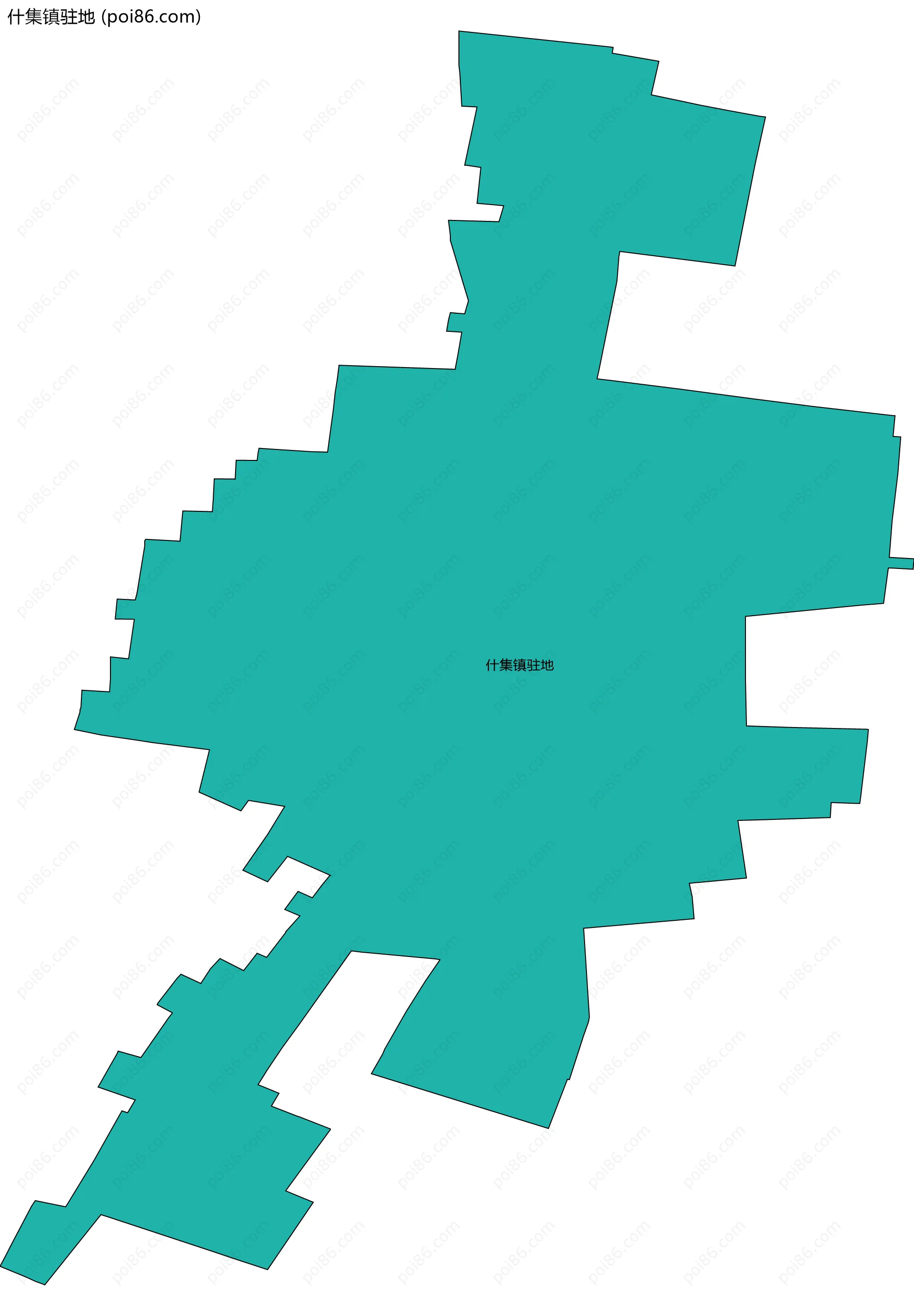 什集镇驻地边界地图