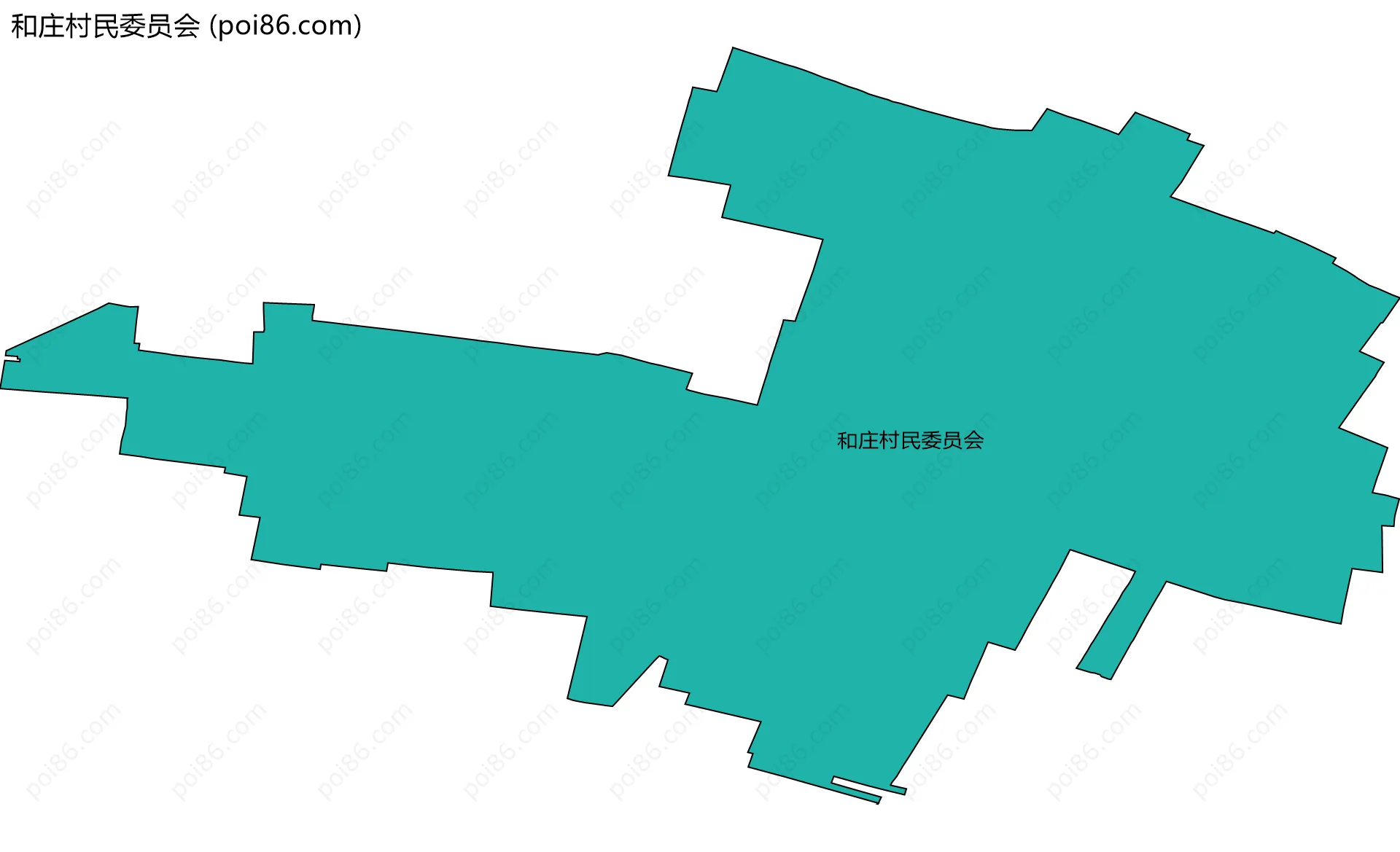 和庄村民委员会边界地图