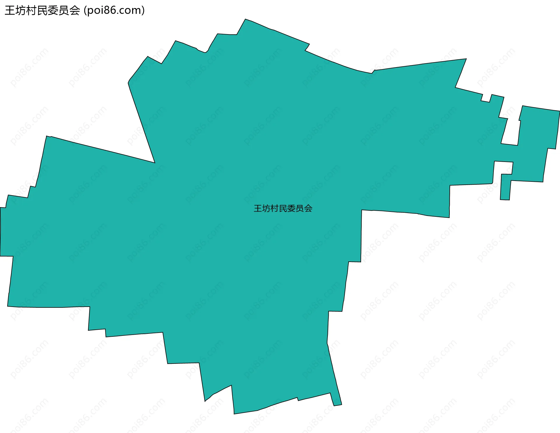 王坊村民委员会边界地图