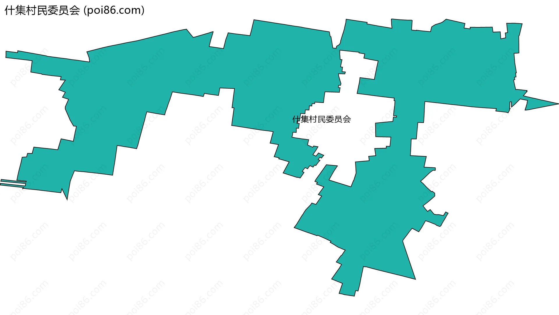 什集村民委员会边界地图