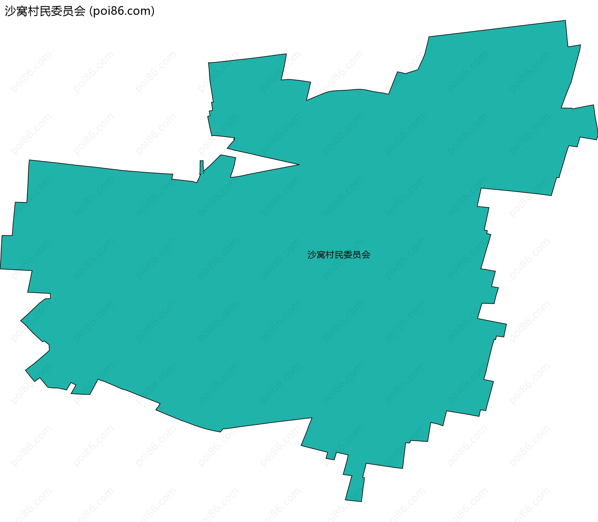 沙窝村民委员会边界地图