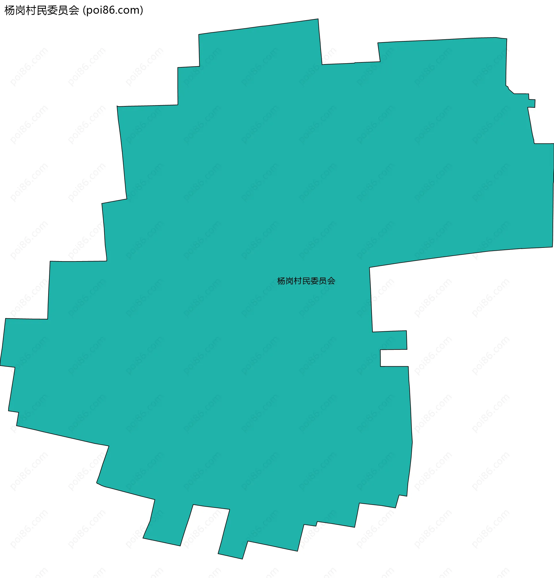 杨岗村民委员会边界地图