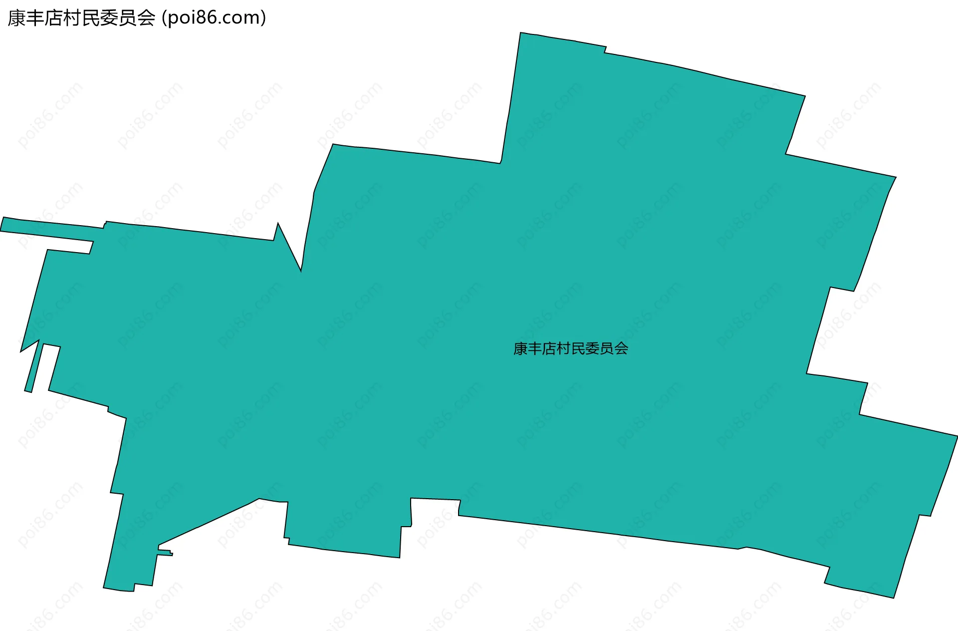 康丰店村民委员会边界地图