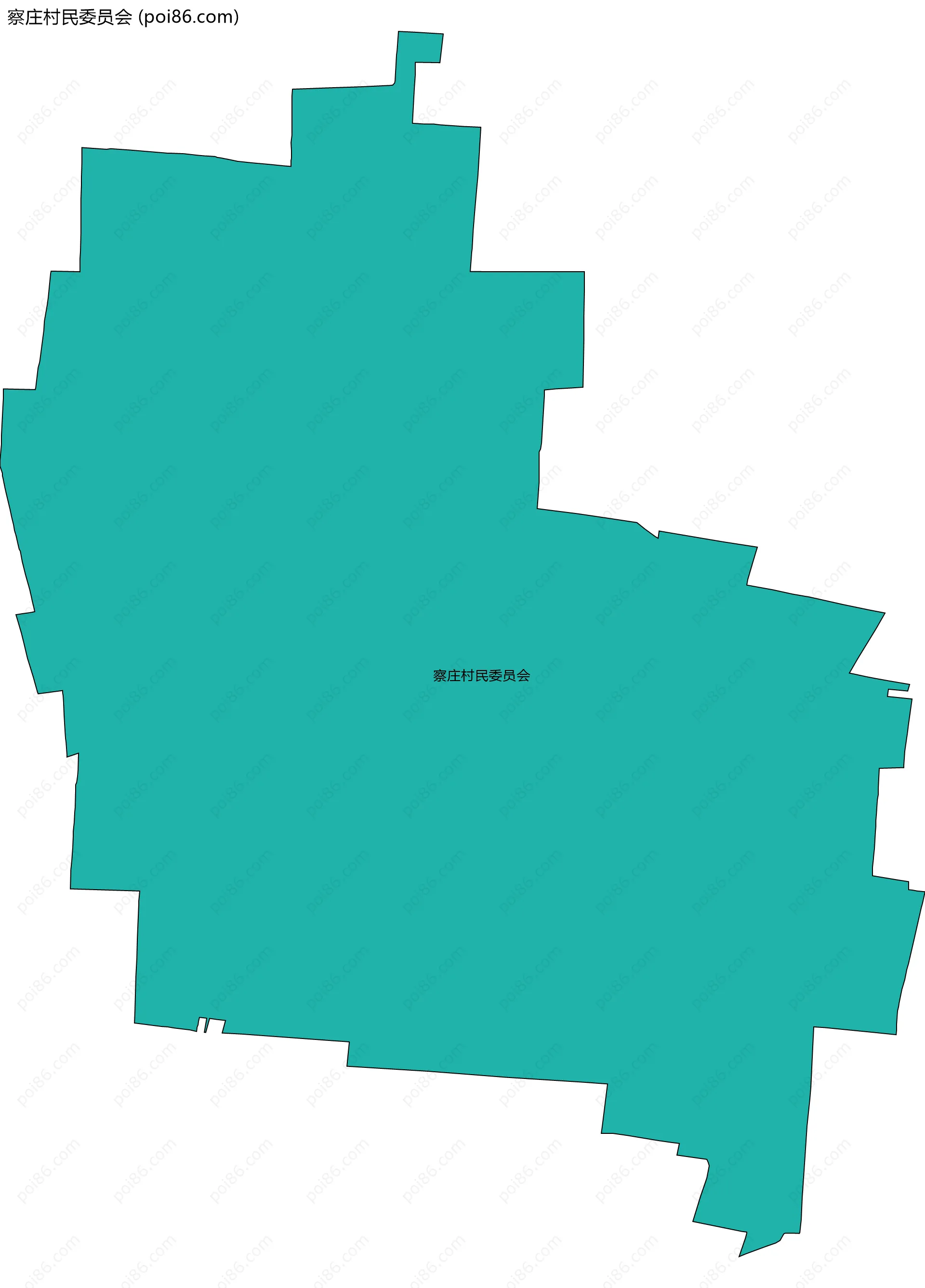 察庄村民委员会边界地图