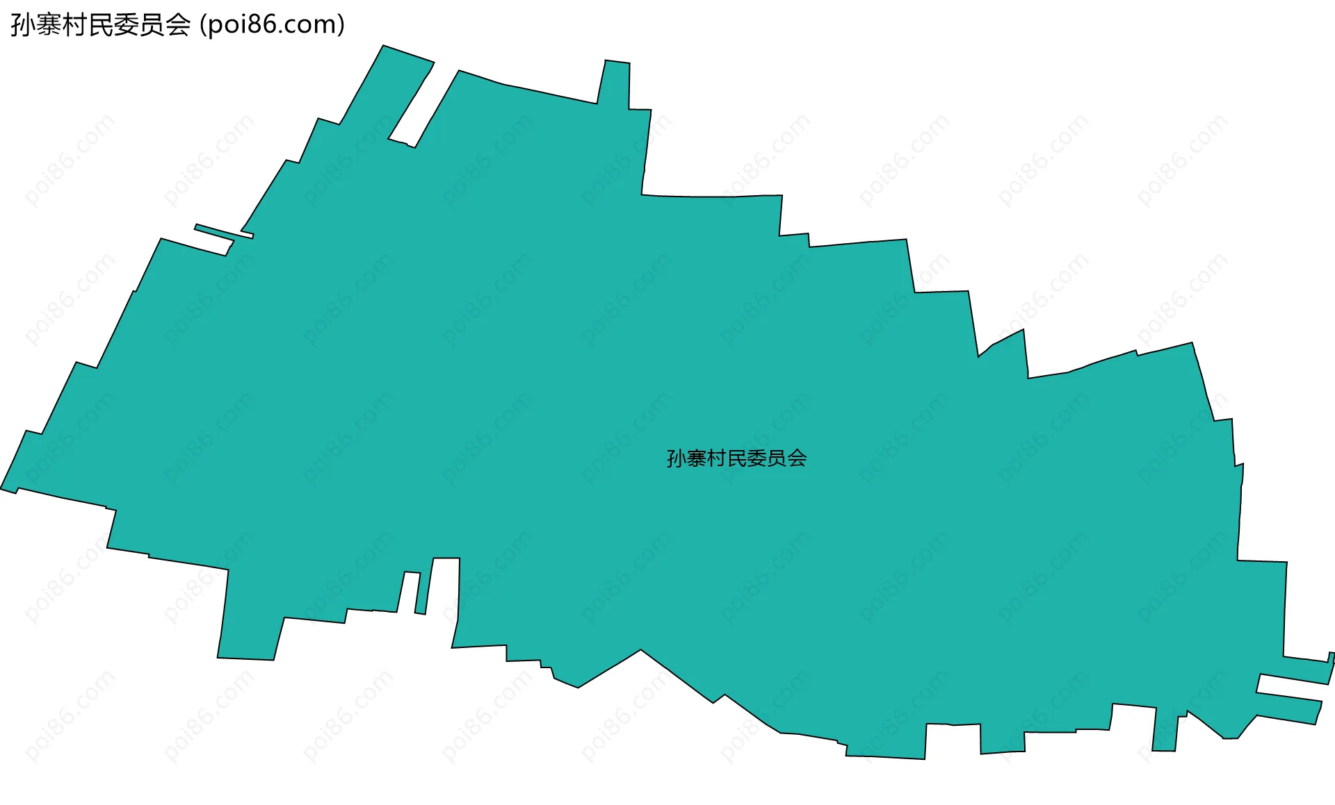 孙寨村民委员会边界地图