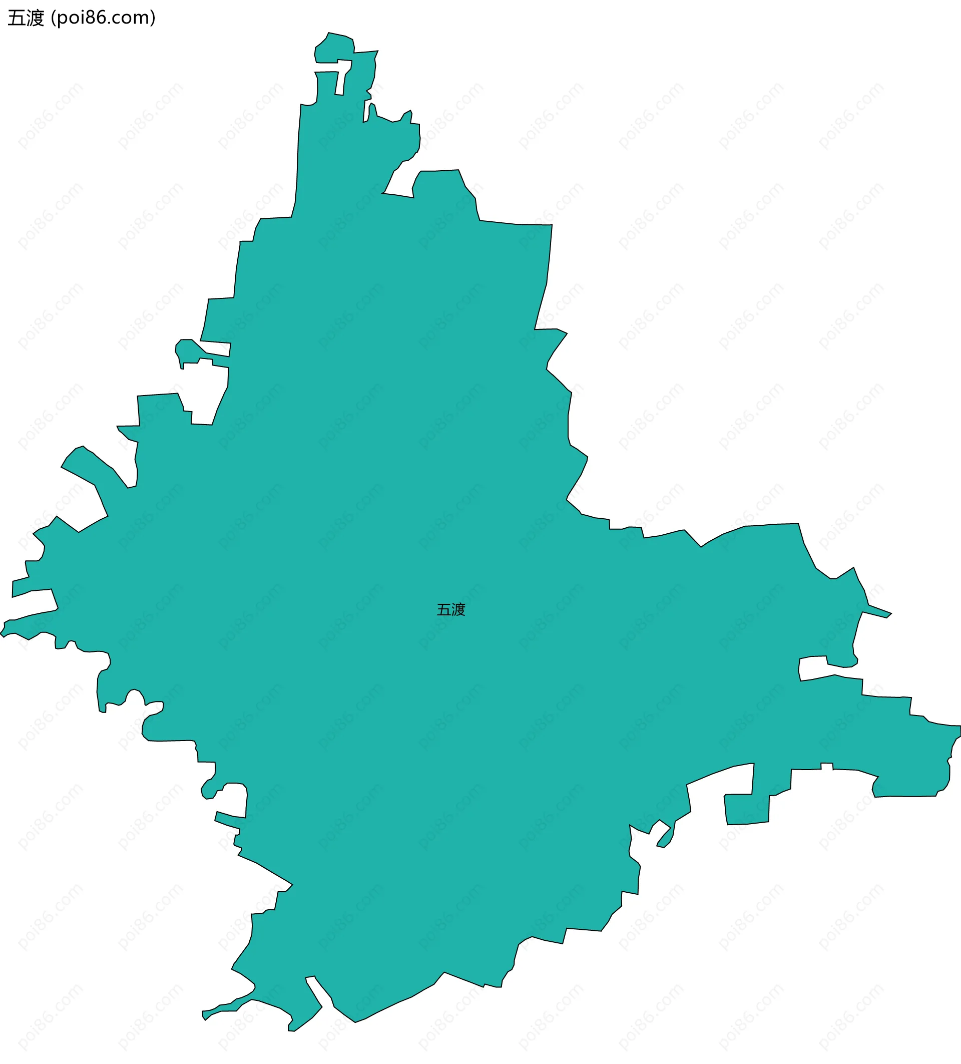 五渡边界地图