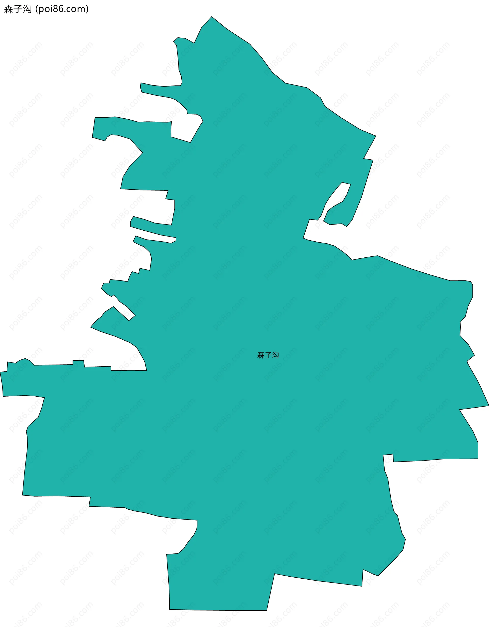 森子沟边界地图