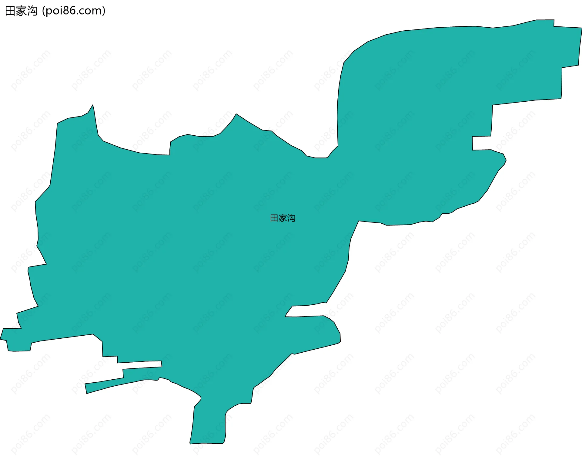 田家沟边界地图