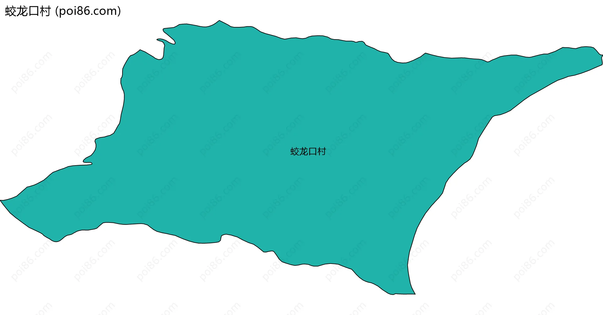 蛟龙口村边界地图