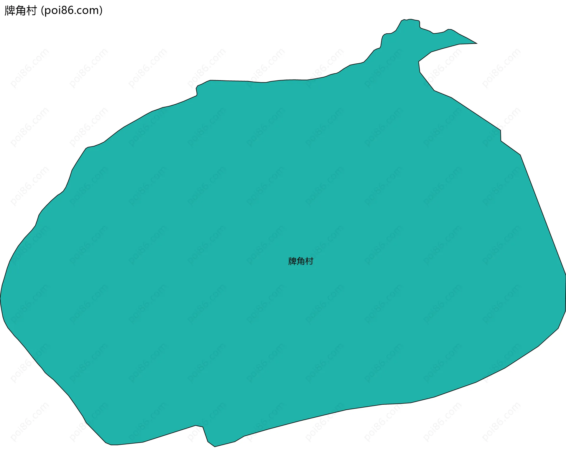 牌角村边界地图