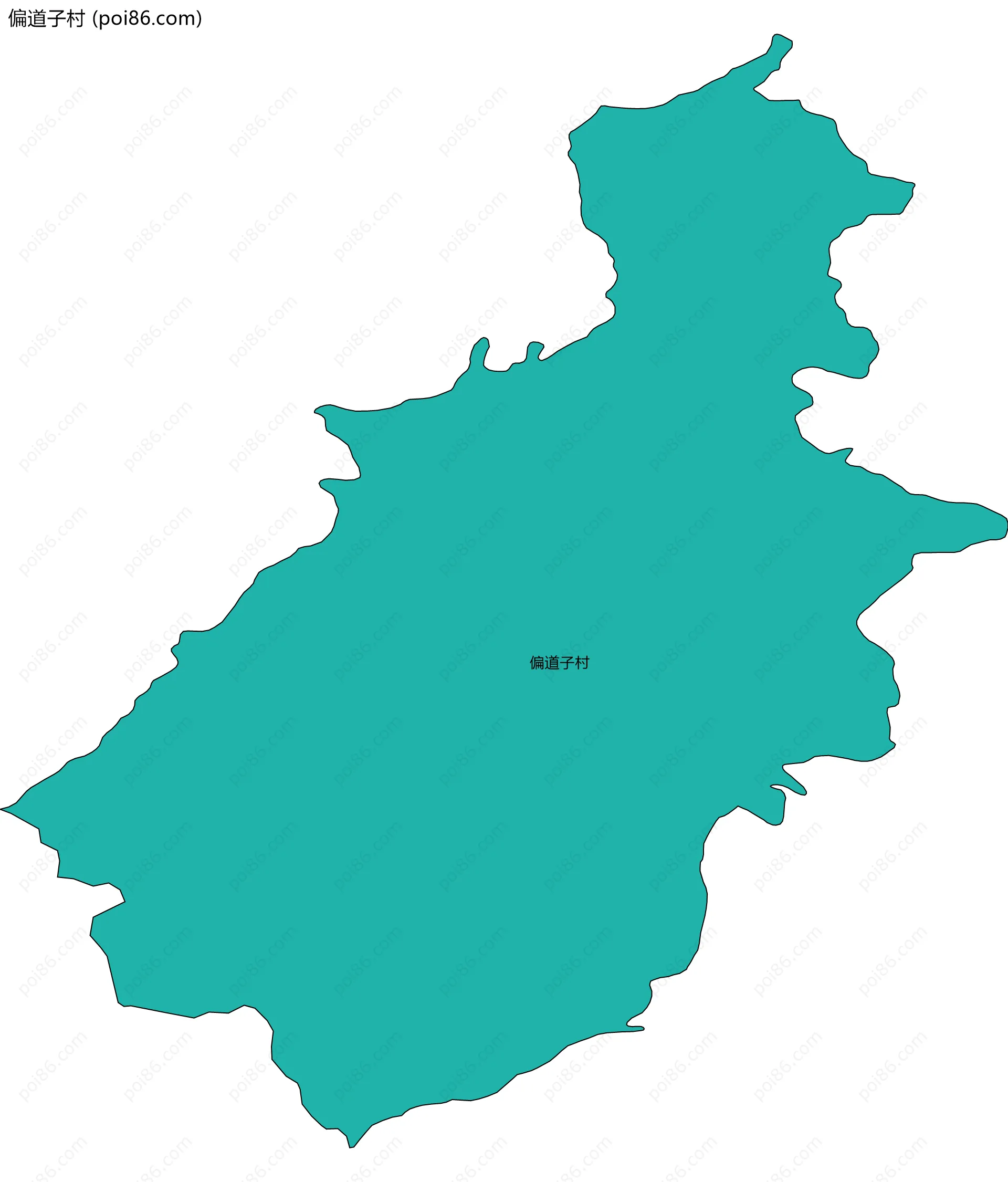 偏道子村边界地图