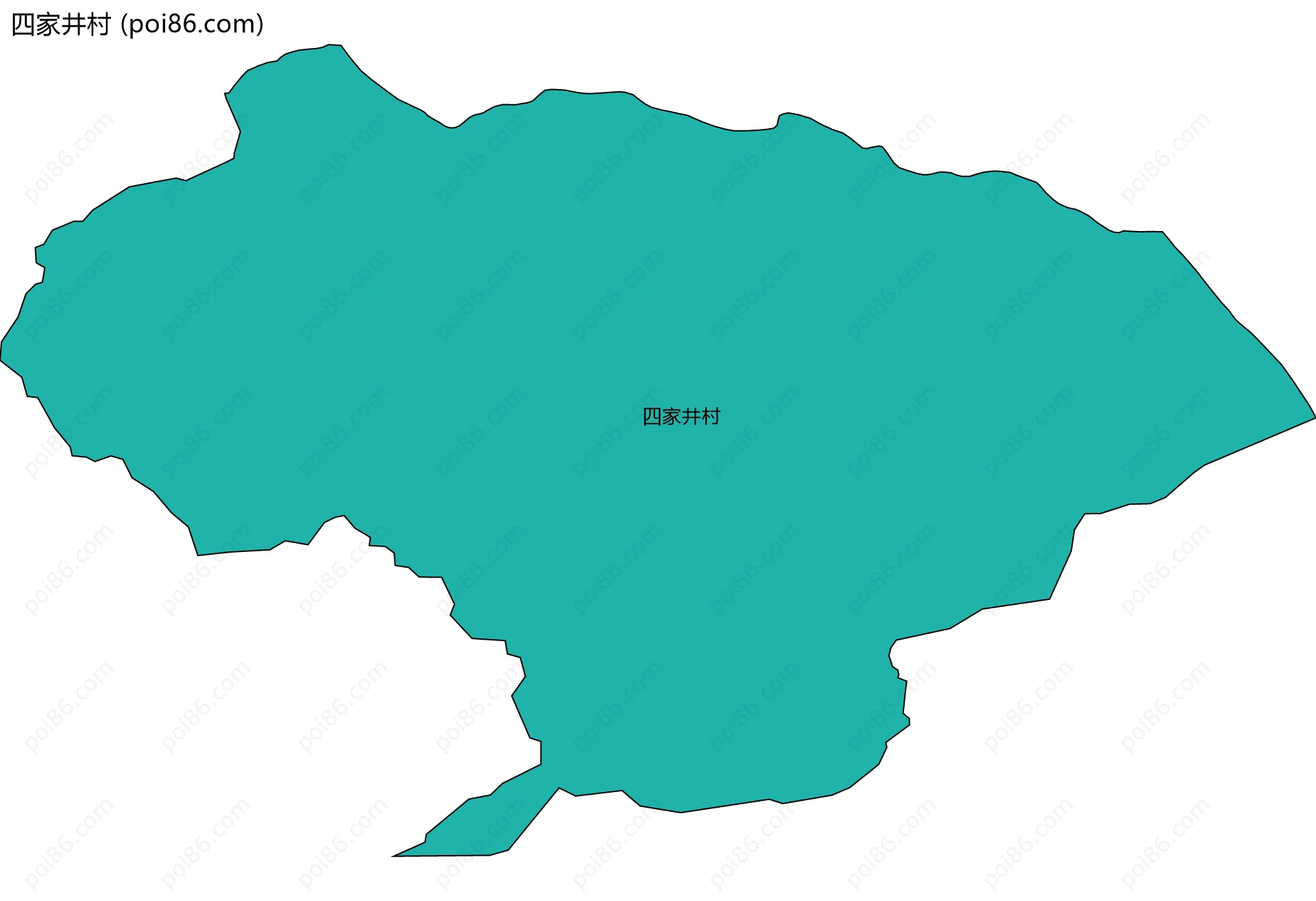 四家井村边界地图
