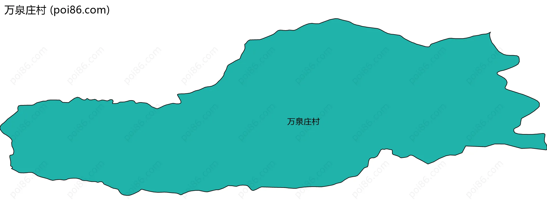 万泉庄村边界地图