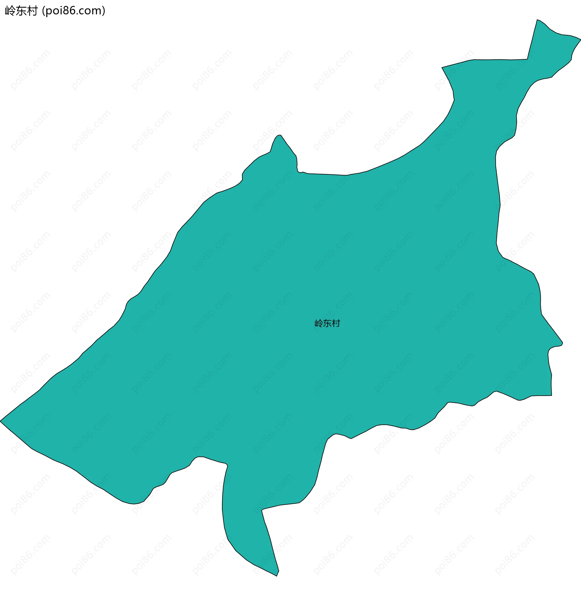 岭东村边界地图