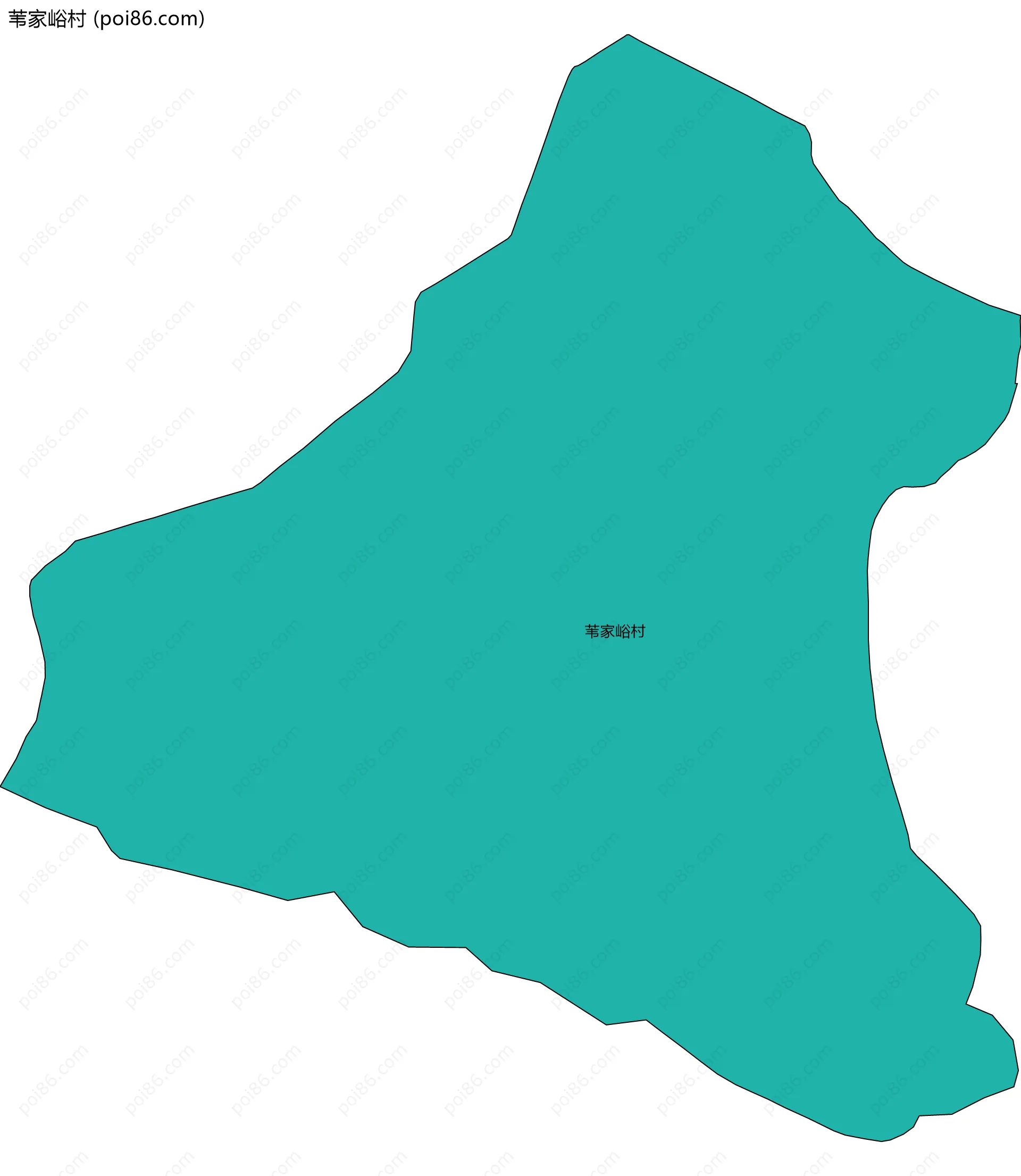 苇家峪村边界地图