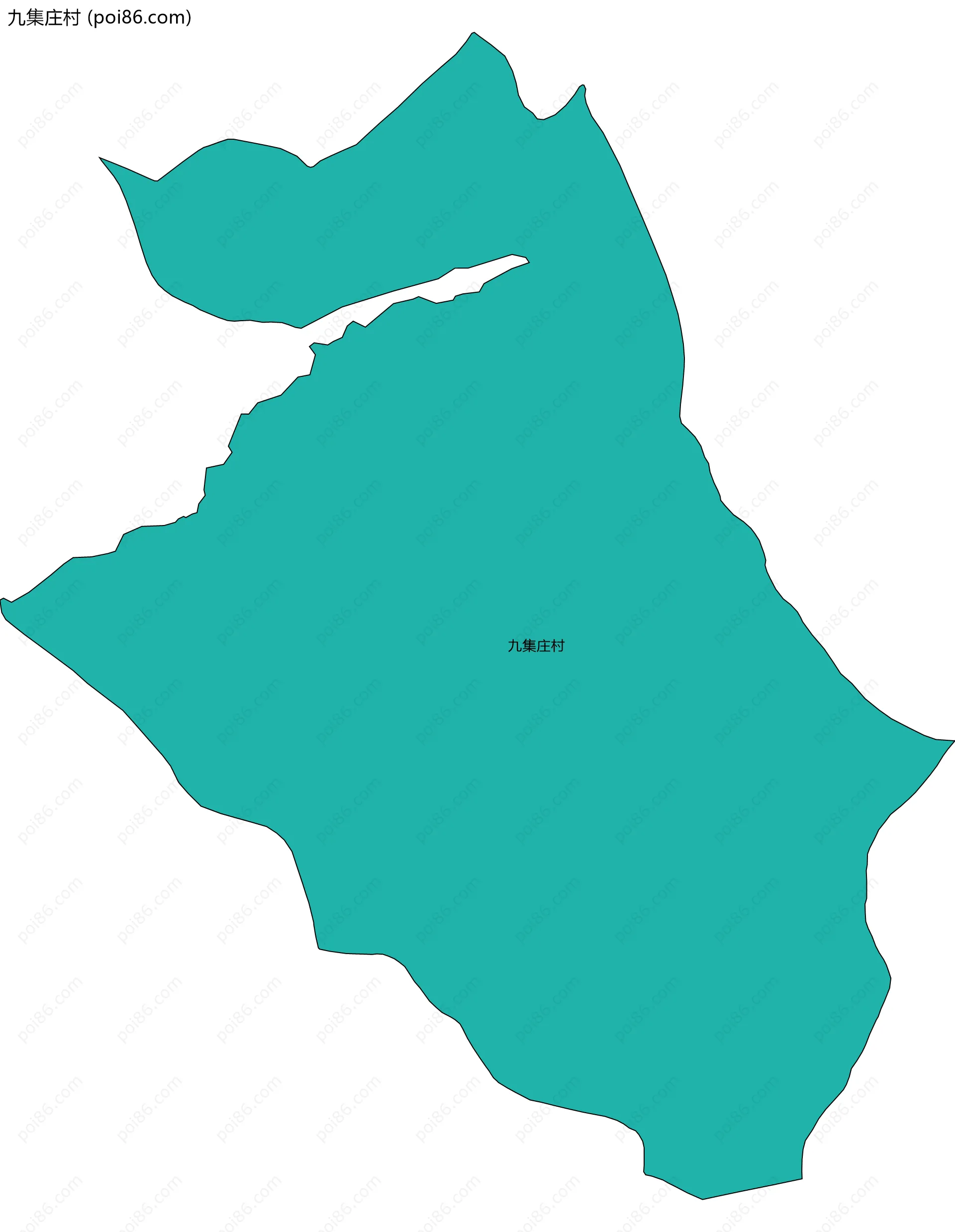 九集庄村边界地图