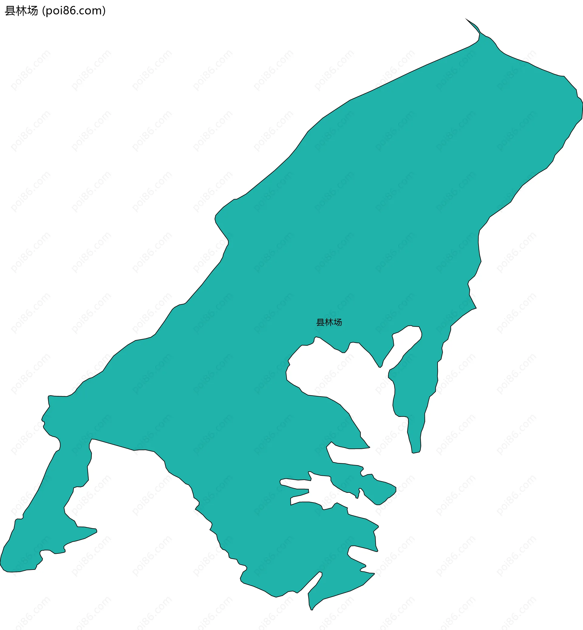 县林场边界地图