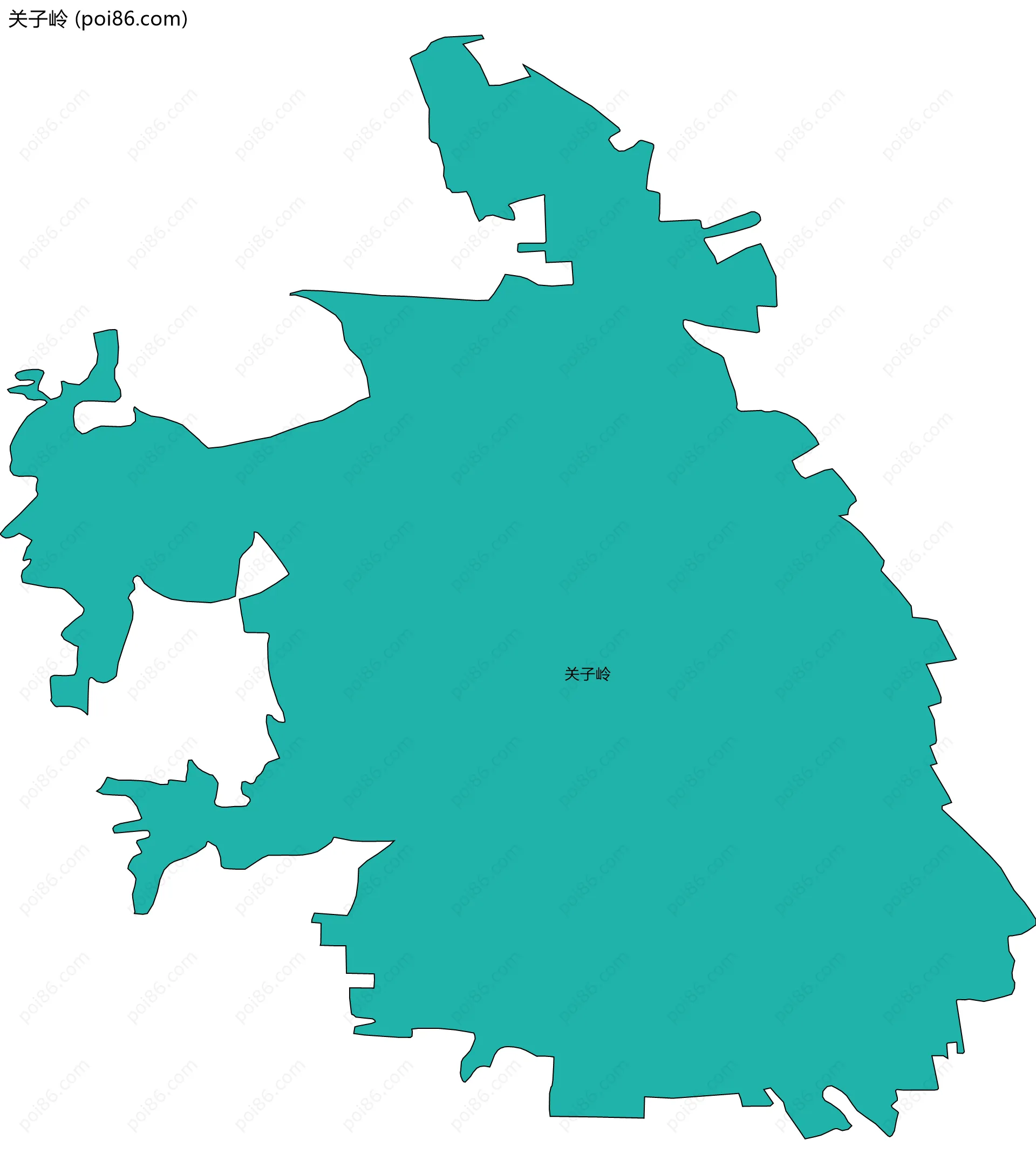 关子岭边界地图