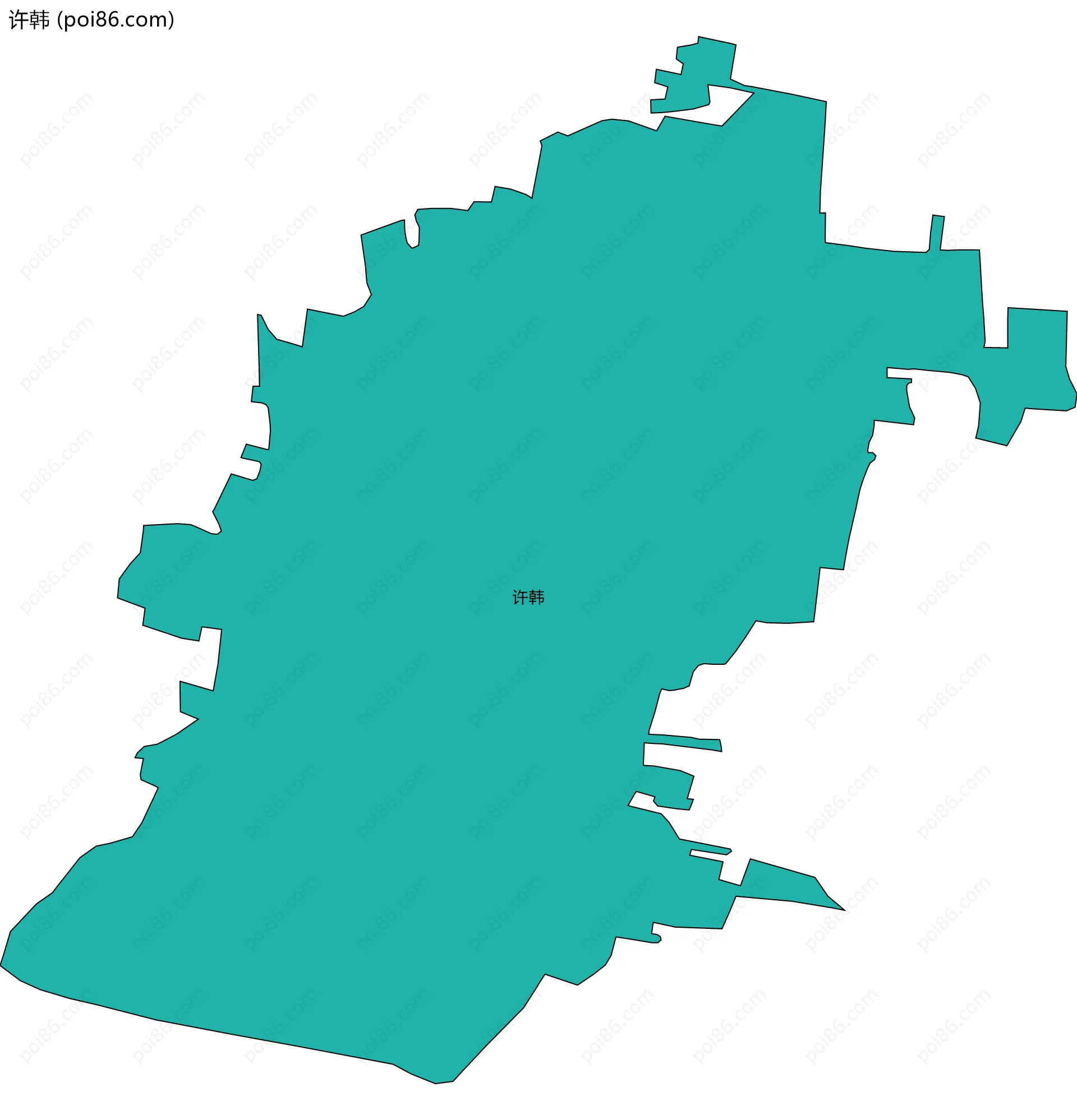 许韩边界地图