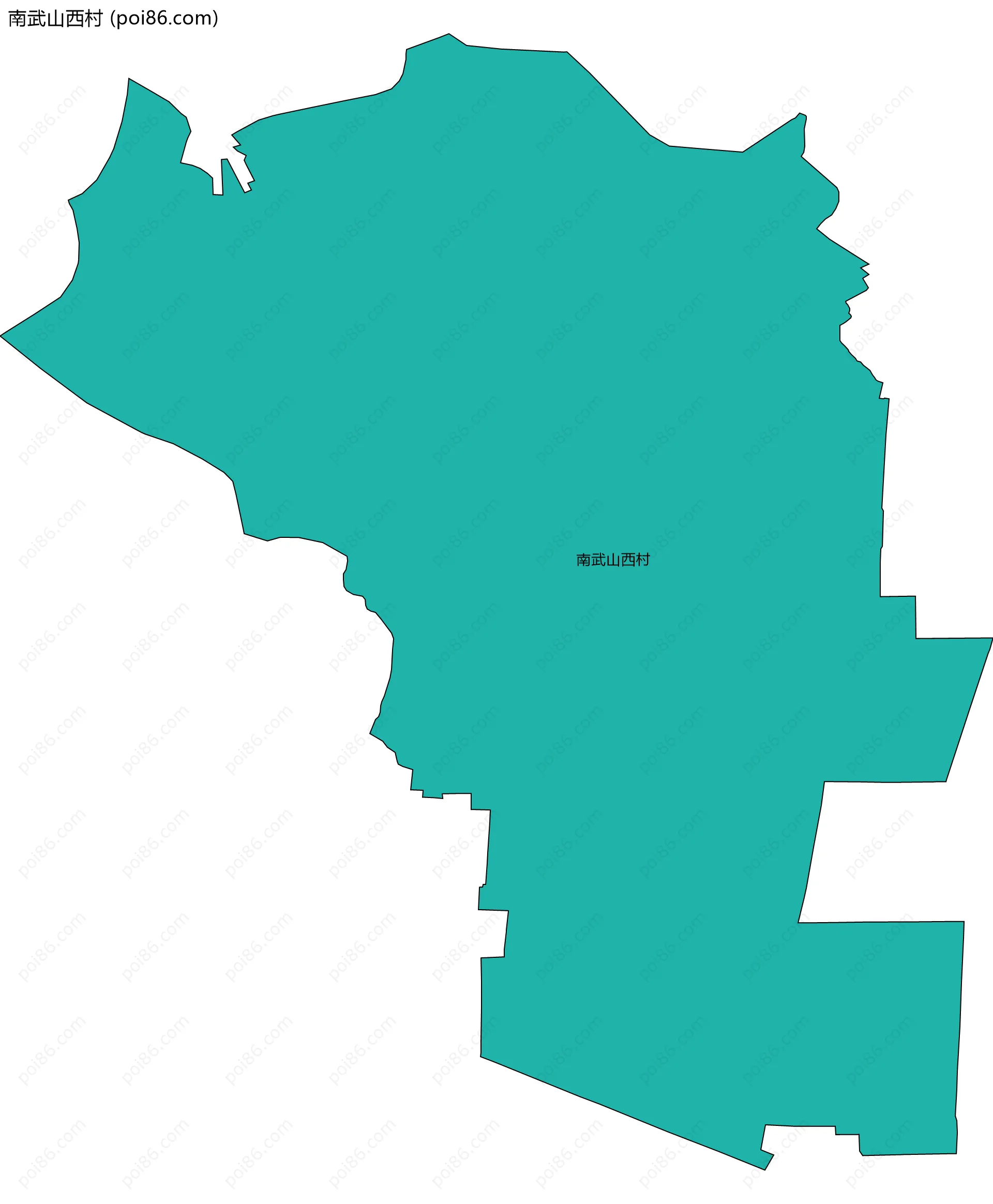 南武山西村边界地图