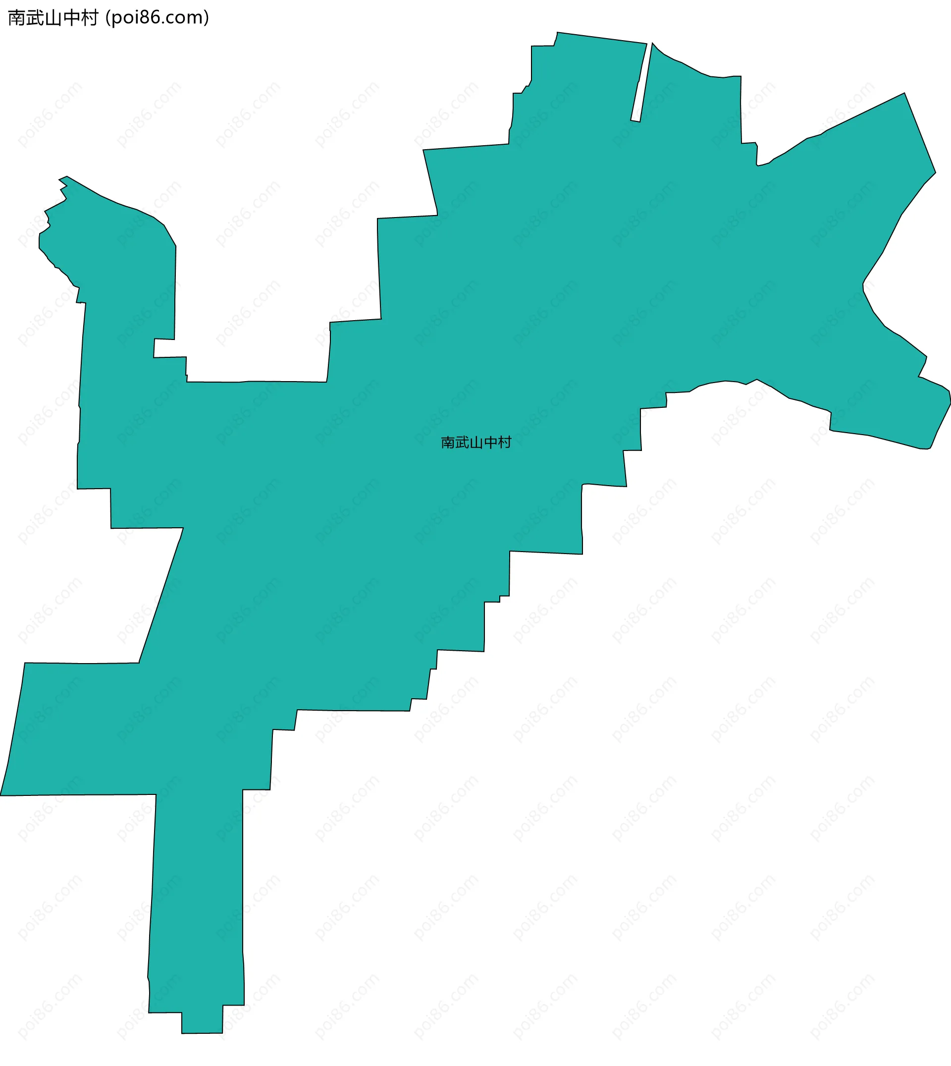 南武山中村边界地图