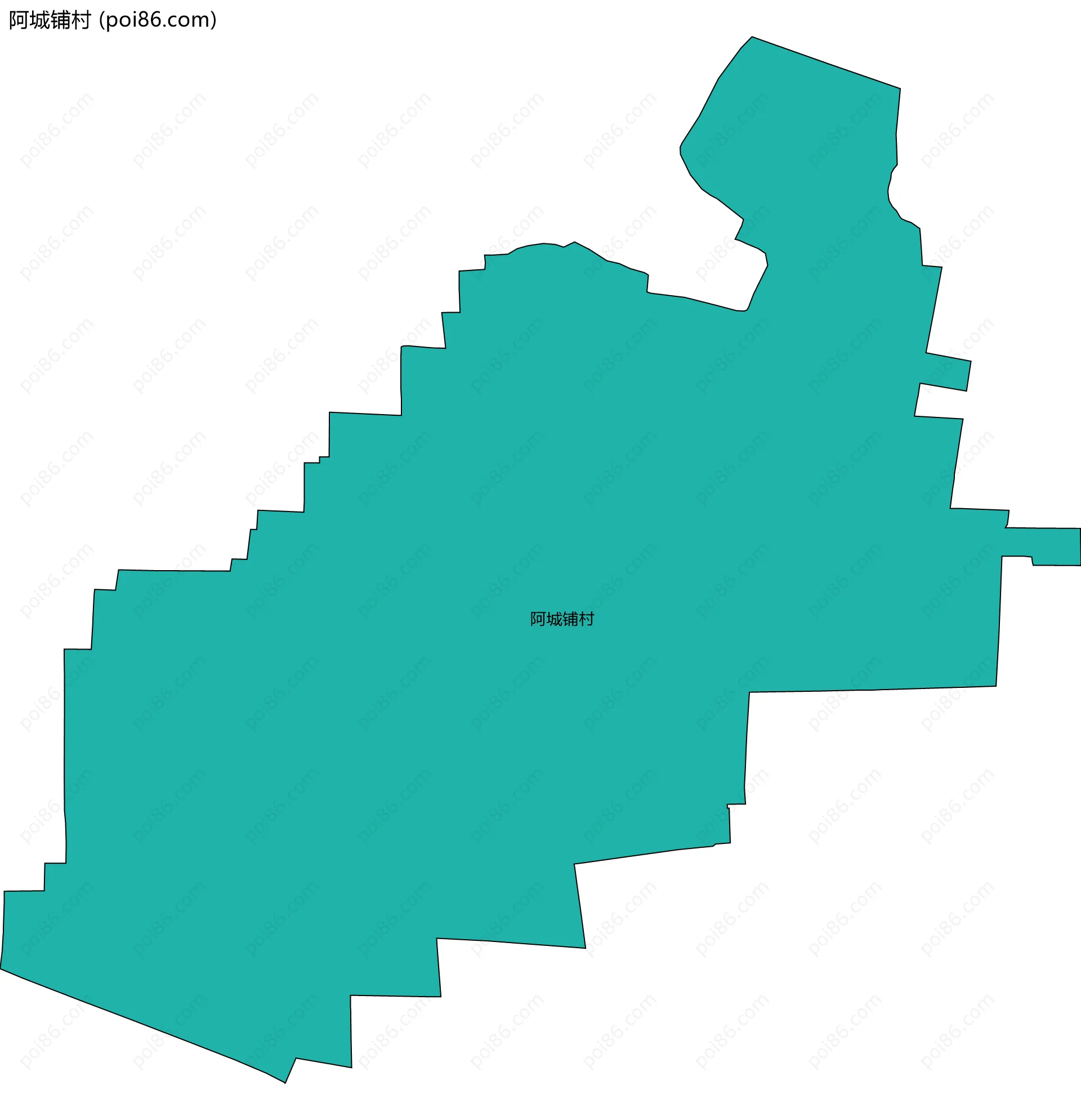 阿城铺村边界地图