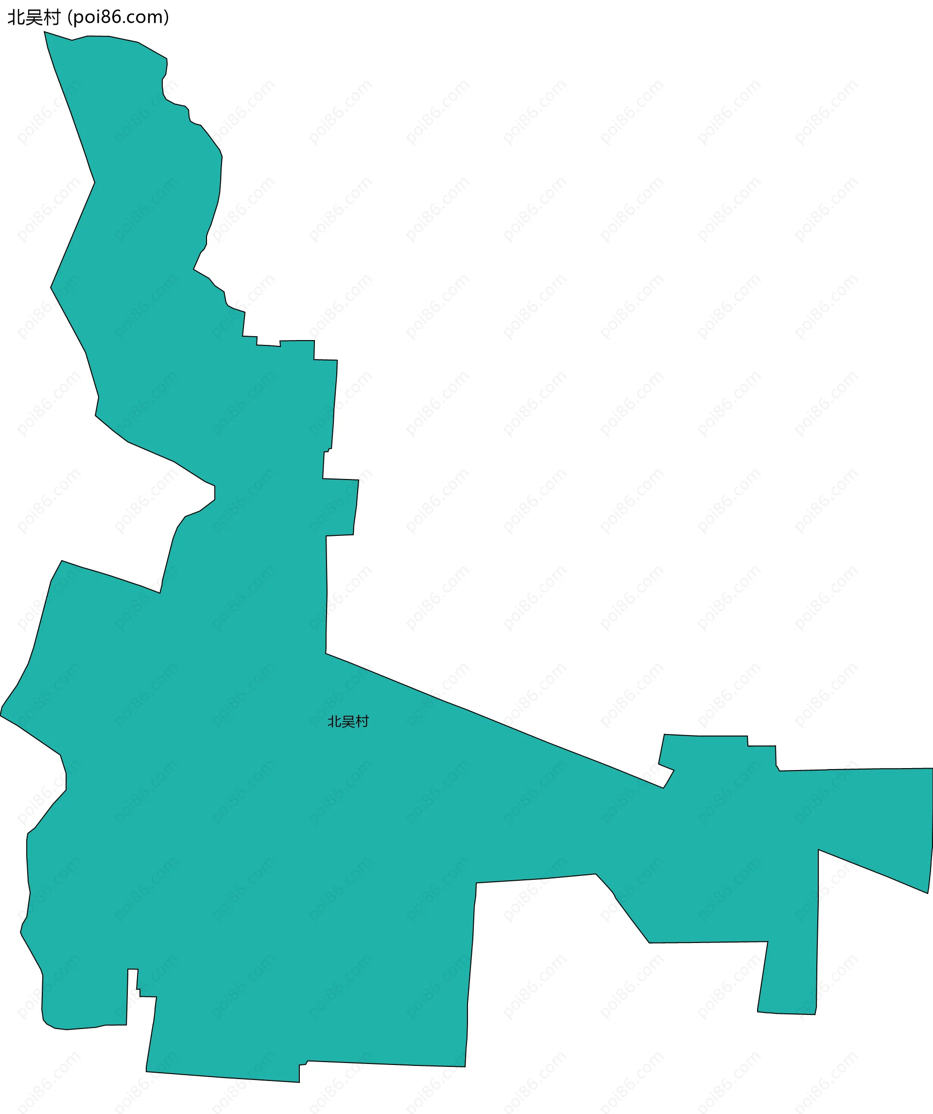 北吴村边界地图