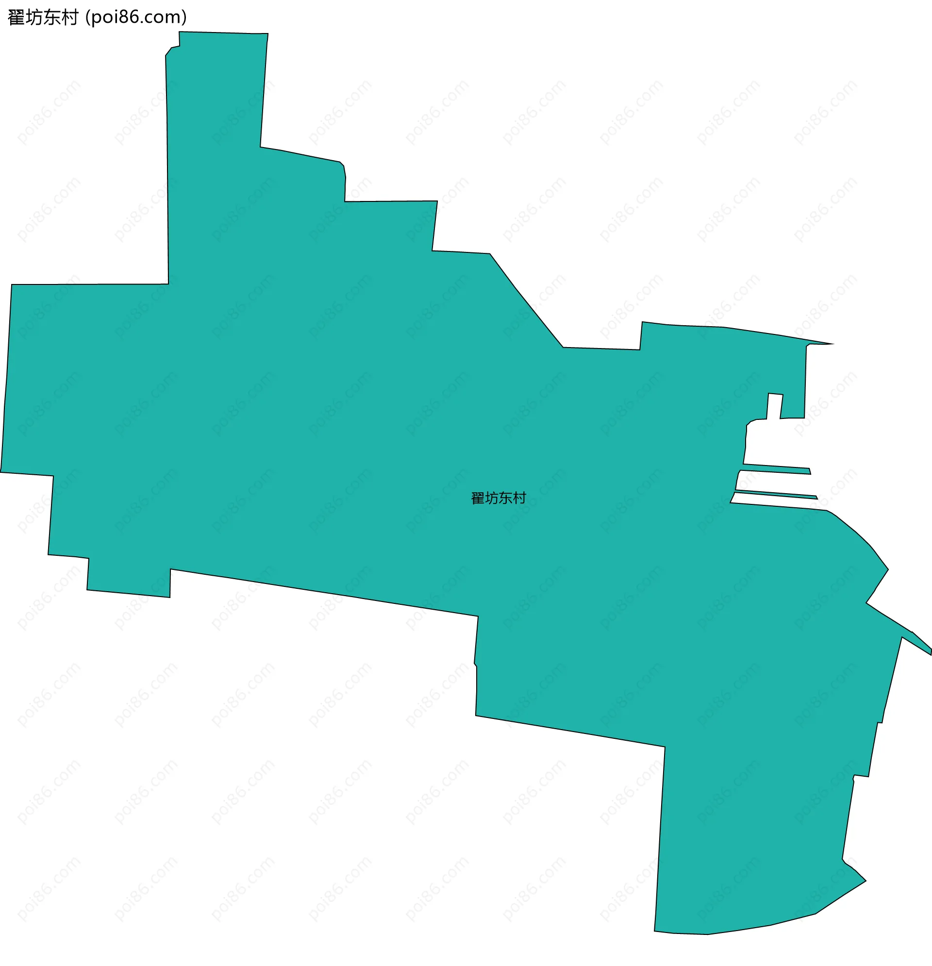 翟坊东村边界地图