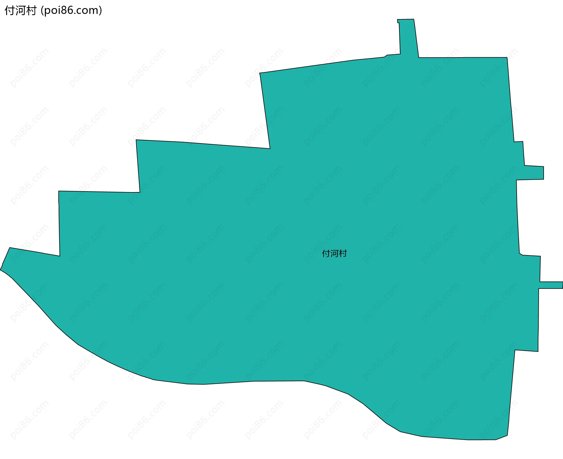 付河村边界地图