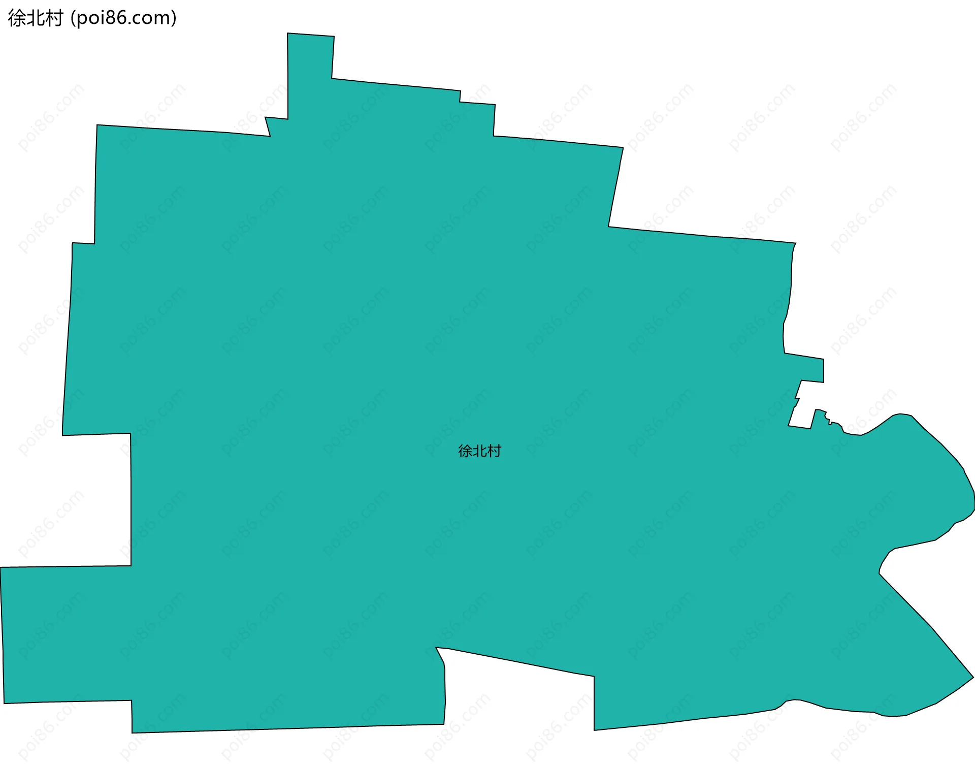 徐北村边界地图