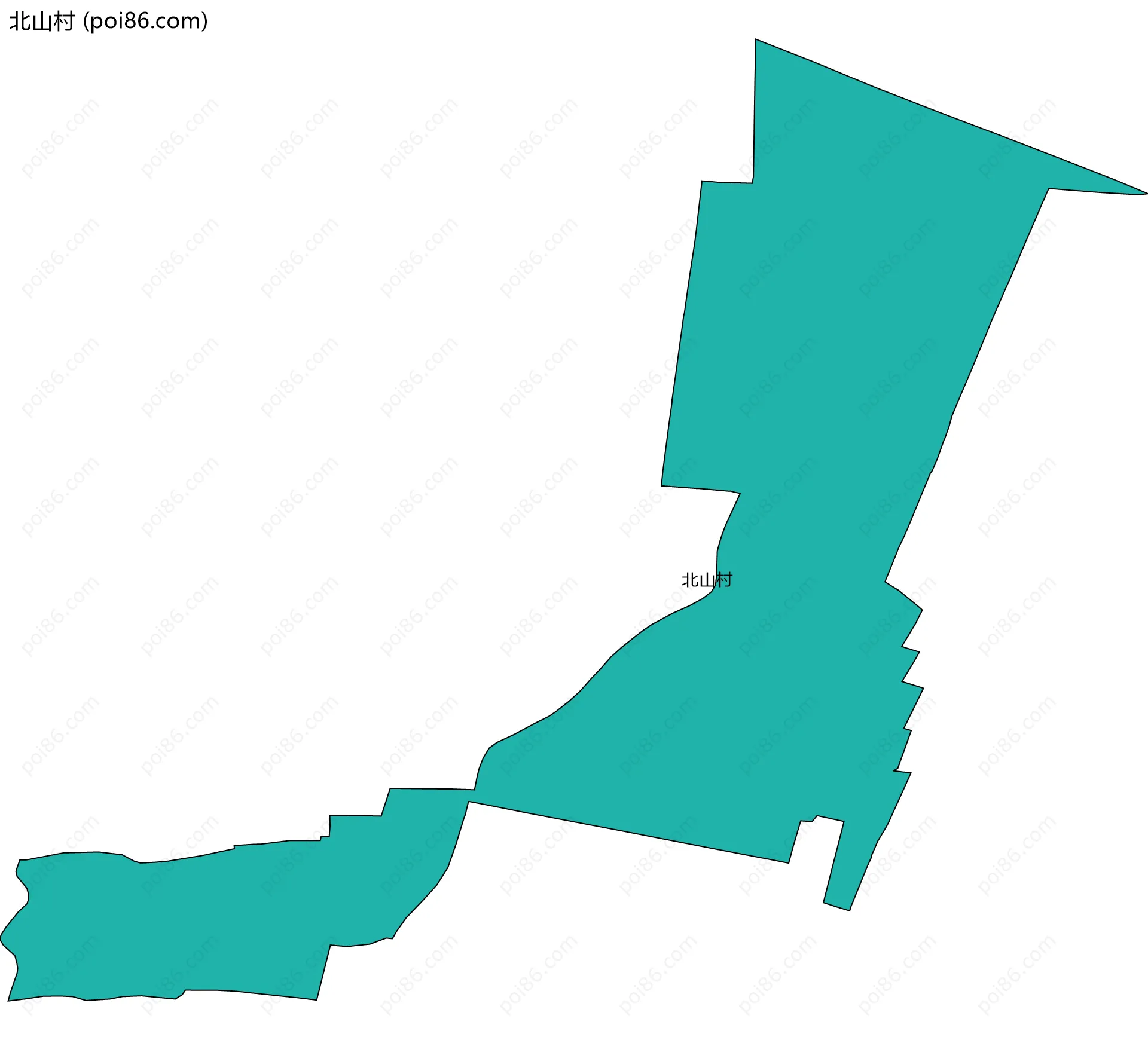北山村边界地图