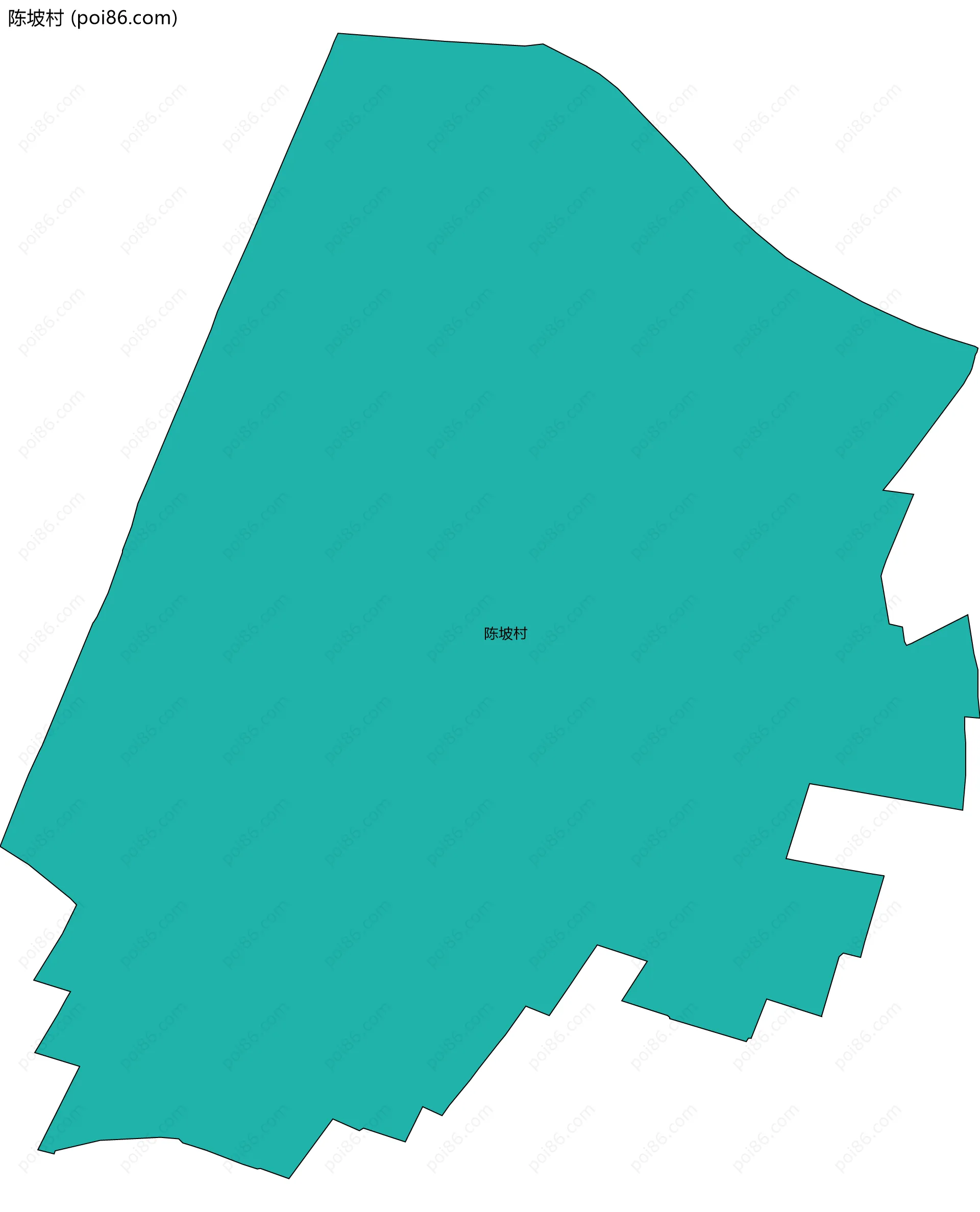 陈坡村边界地图