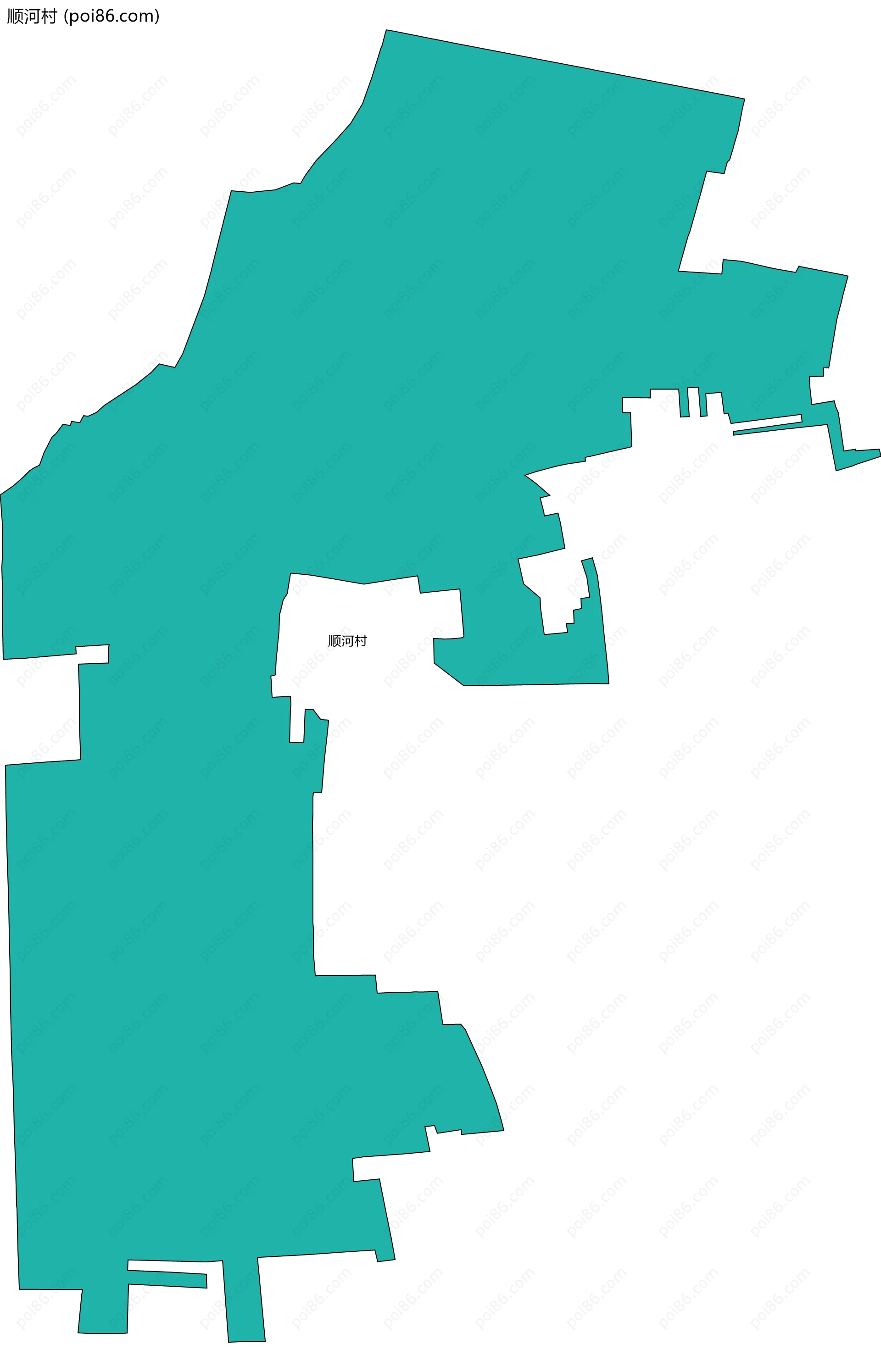 顺河村边界地图