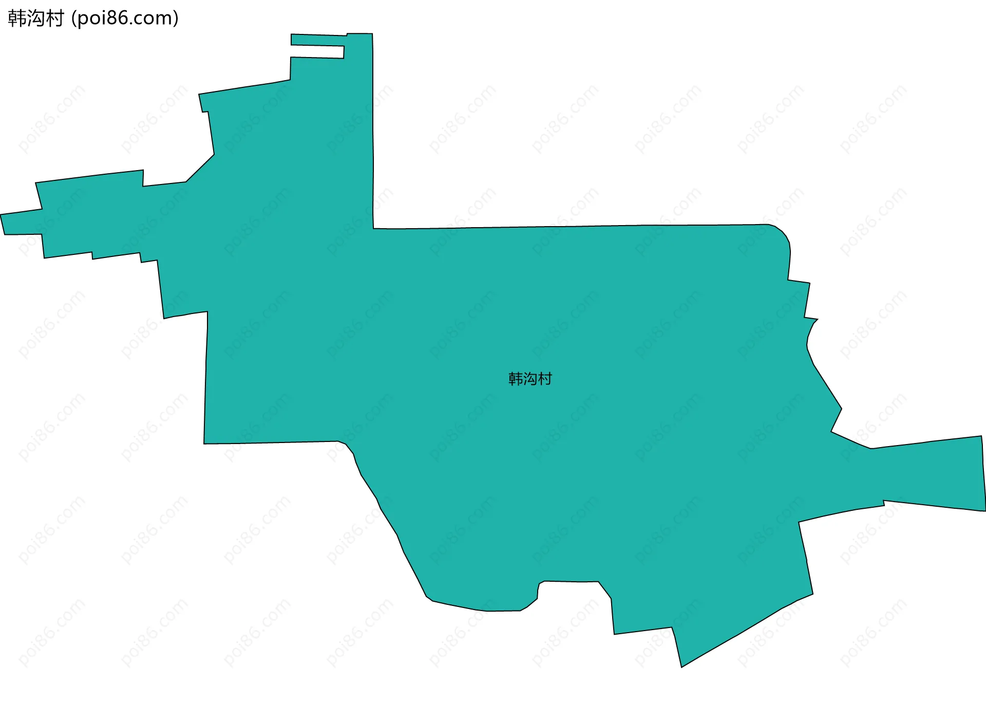 韩沟村边界地图